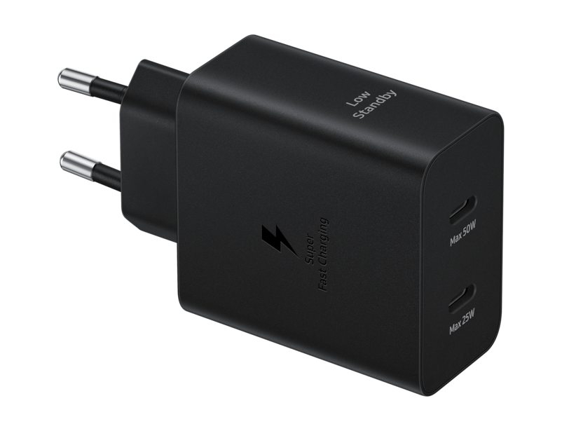 CARGADOR SAMSUNG TRAVEL ADAPTER DUO CON CABLE BLACK EP-T5020XBEGWW - 1