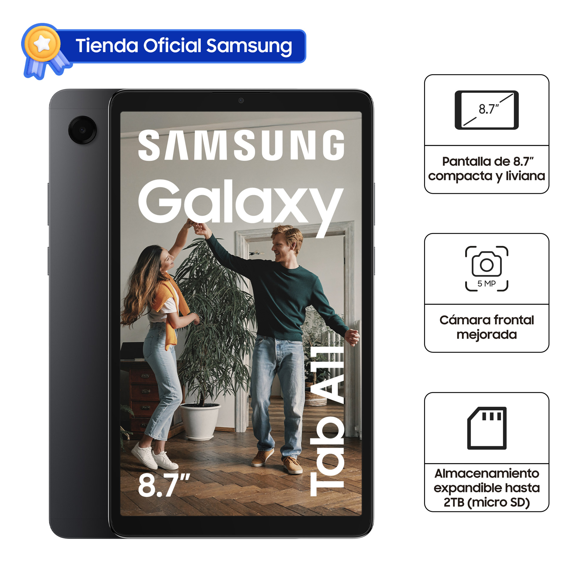 Tablet Samsung Galaxy Tab A11 64GB Gray SM-X133NZAAPEO - 1