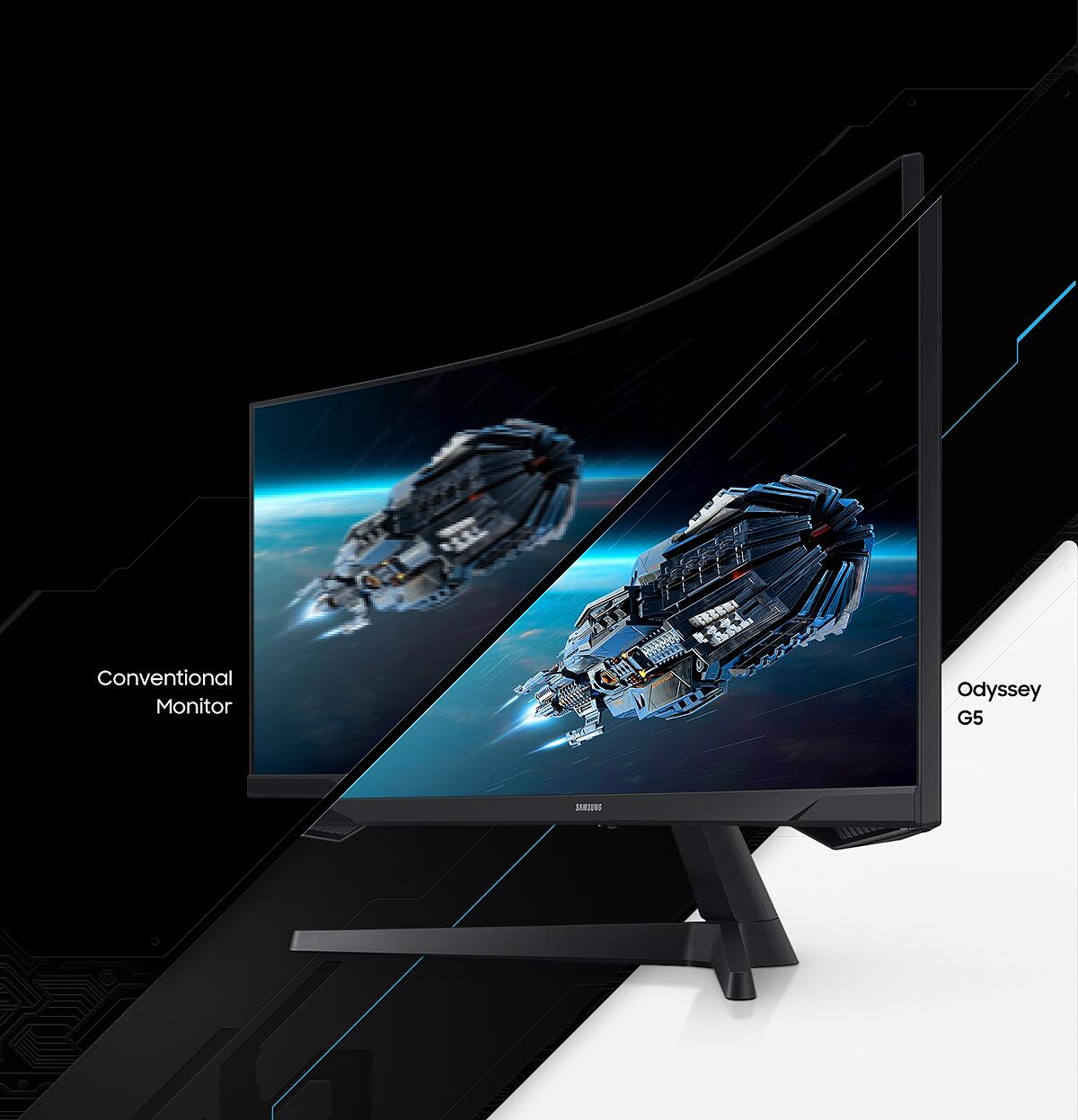 MONITOR SAMSUNG 34” ODYSSEY G5 G55T ULTRA WQHD 165HZ BLACK LC34G55TWWNXZA - 6