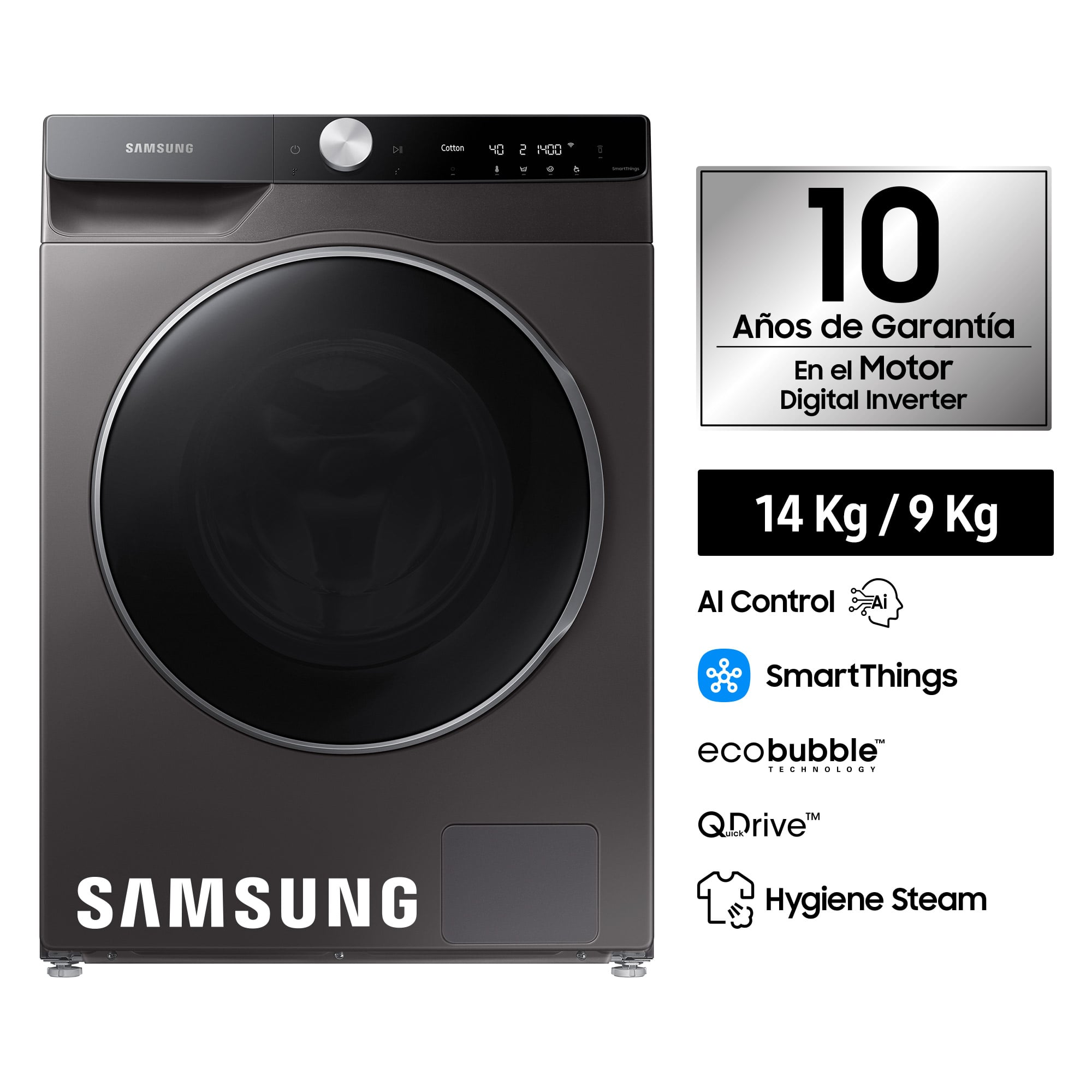 LAVASECA SAMSUNG AI CONTROL 14KG/9KG GRIS WD14TP04DSX/PE - 1
