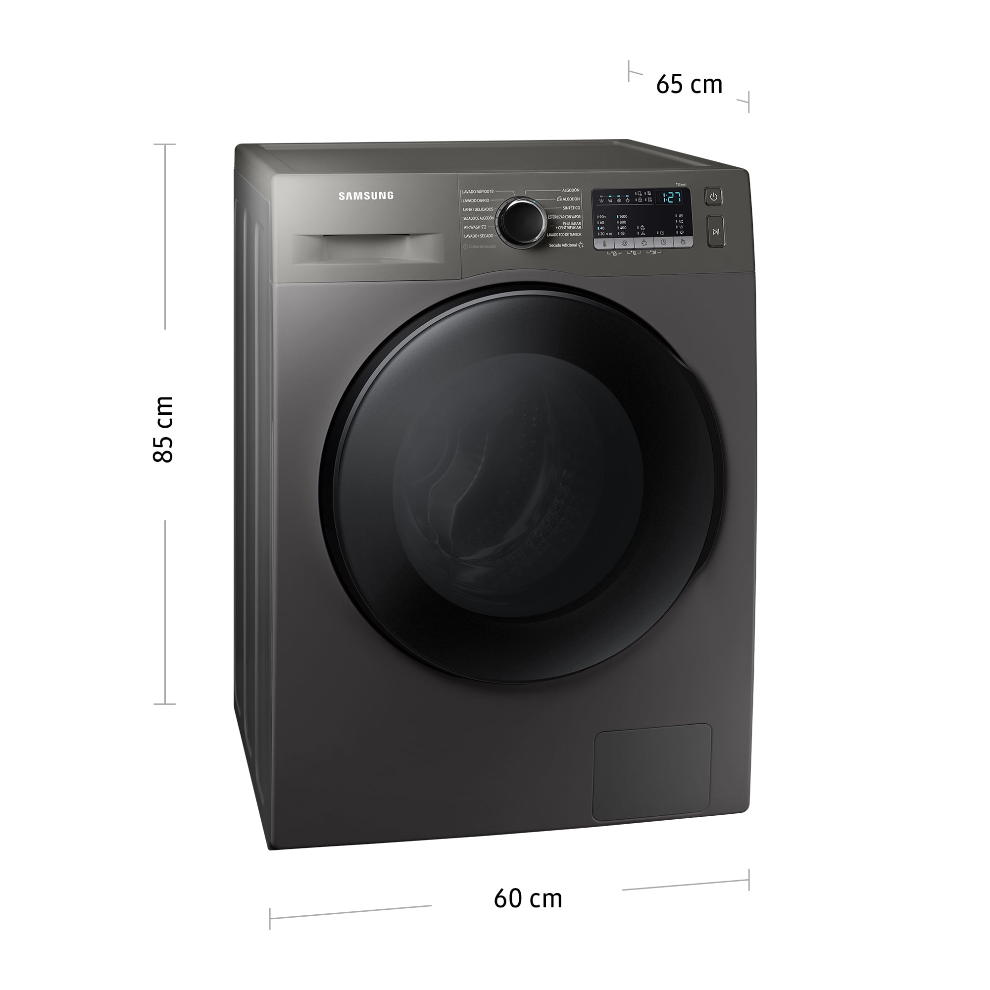 LAVASECA SAMSUNG ECOBUBBLE AIRWASH 11 KG/7 KG GRAY WD11T4046BX/PE - 10
