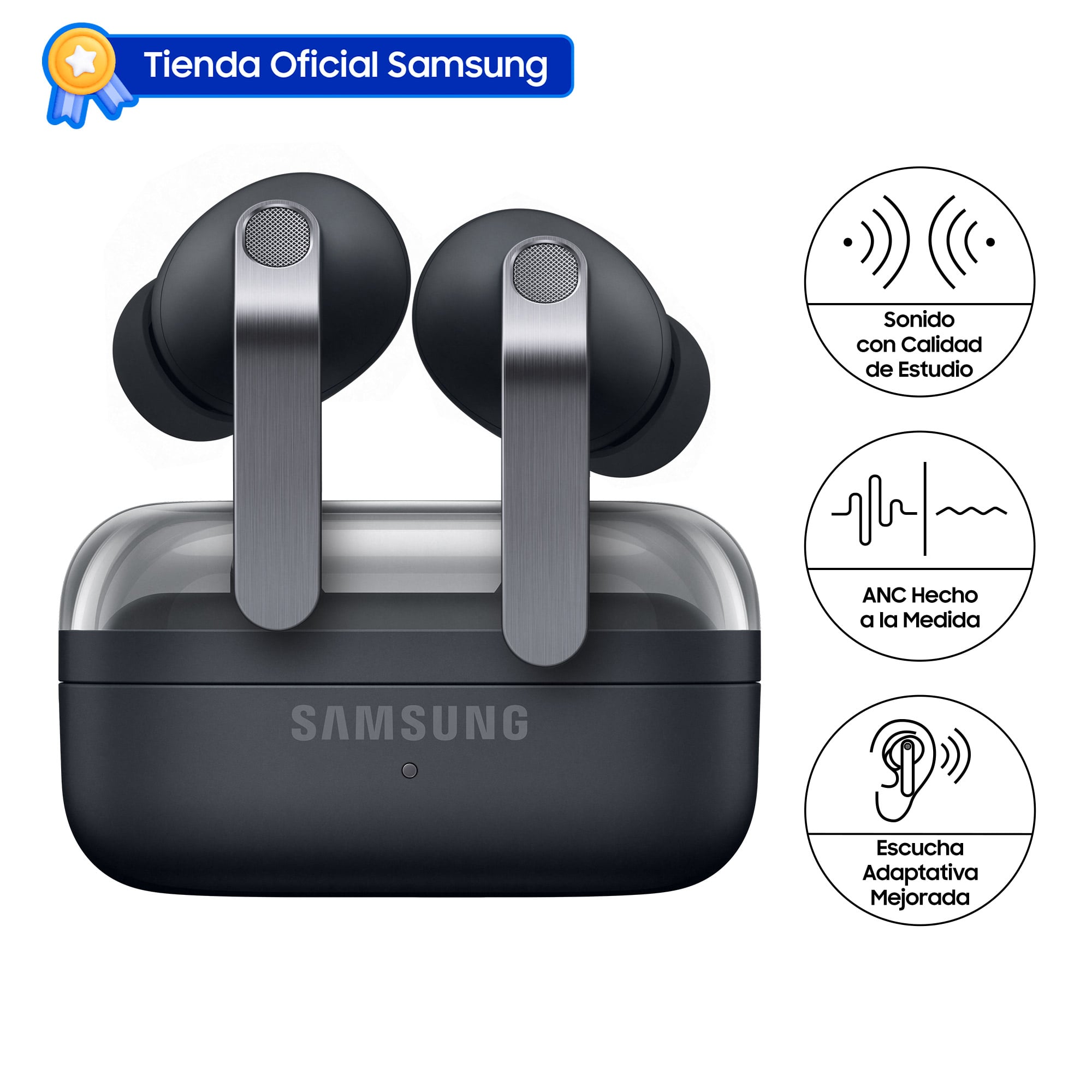 AUDÍFONOS SAMSUNG GALAXY BUDS4 PRO BLACK SM-R640NZKALTA - 1