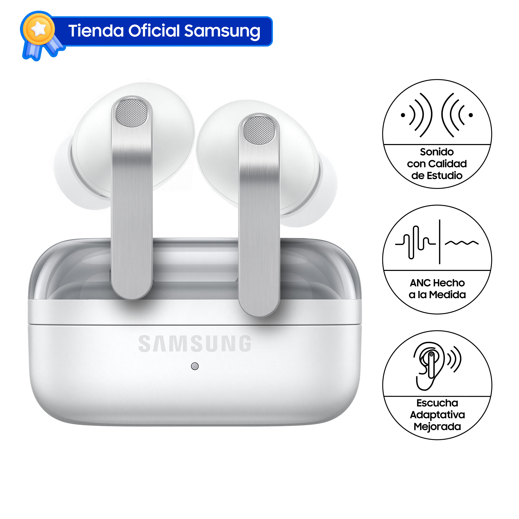 AUDÍFONOS SAMSUNG GALAXY BUDS4 PRO WHITE SM-R640NZWALTA - 1