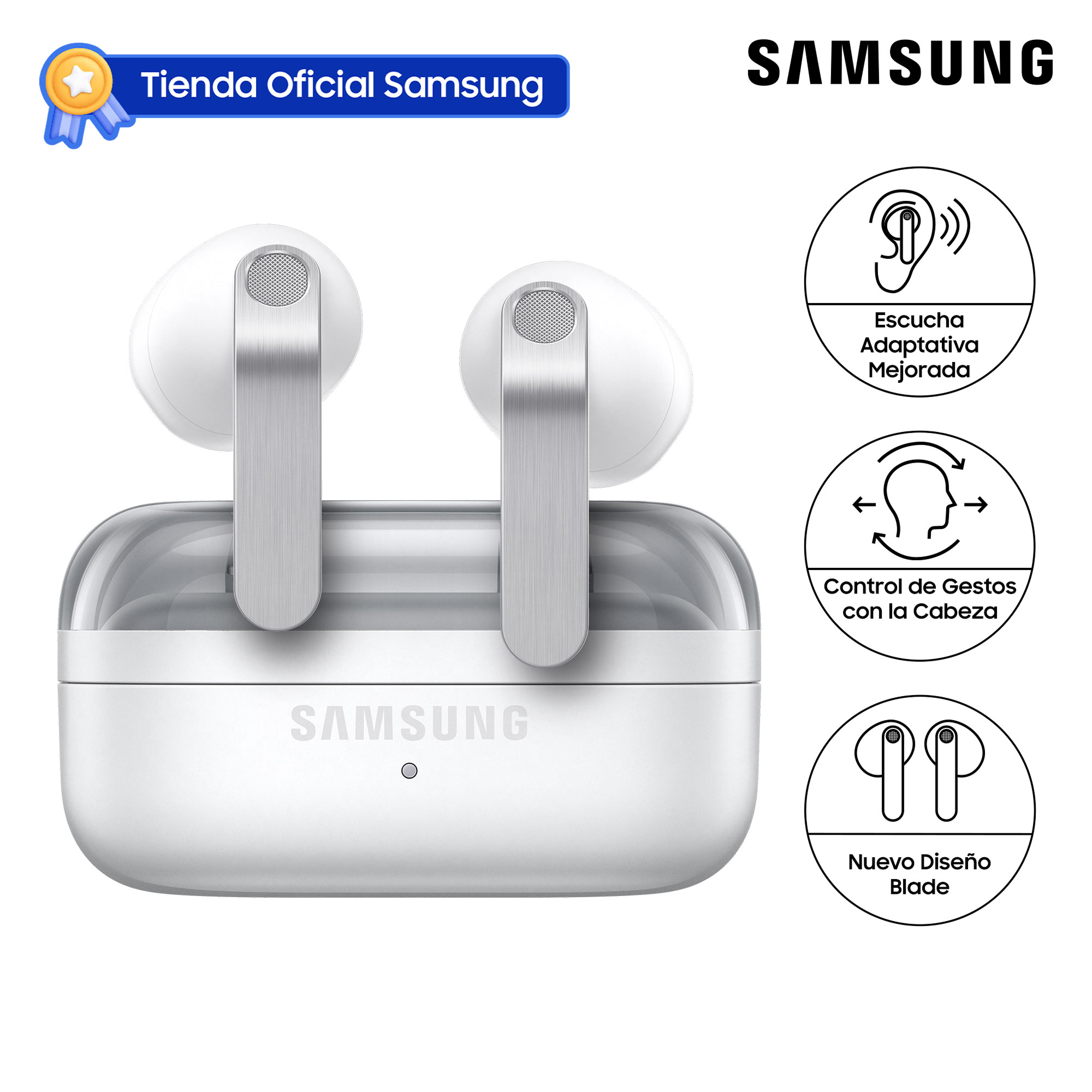 AUDÍFONOS SAMSUNG GALAXY BUDS4 WHITE SM-R540NZWALTA - 1