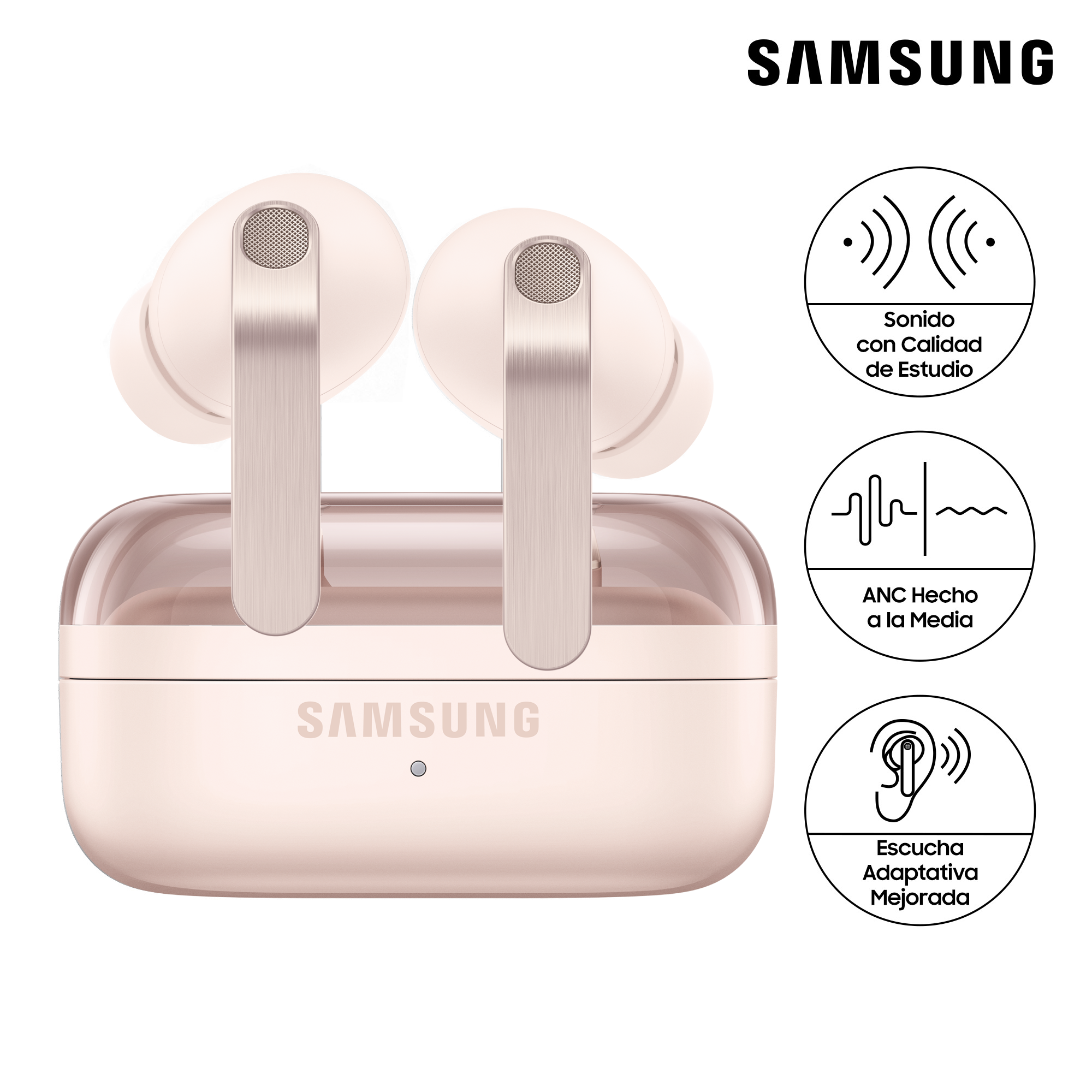 AUDÍFONOS SAMSUNG GALAXY BUDS4 PRO PINK SM-R640NZDALTA - 2