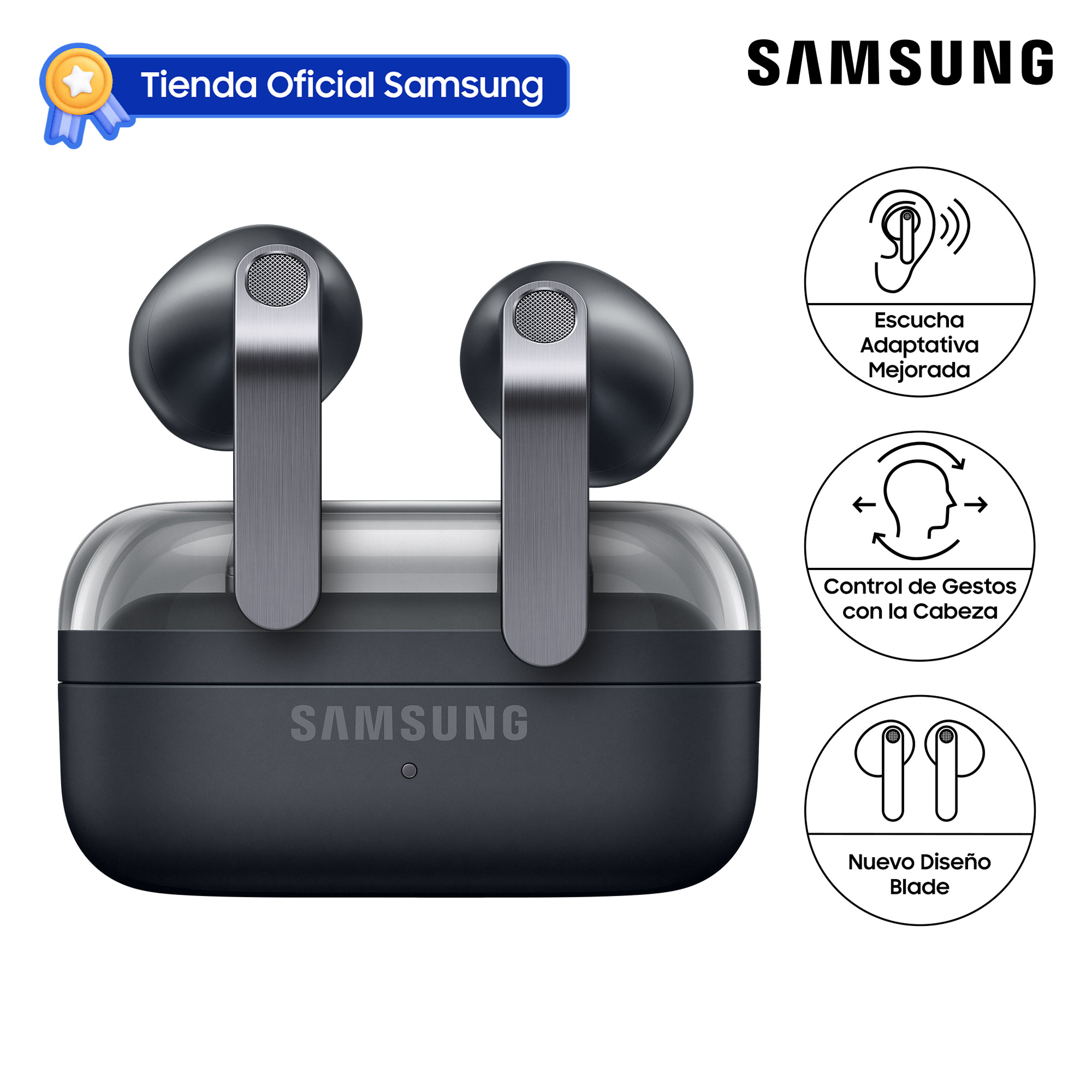 AUDÍFONOS SAMSUNG GALAXY BUDS4 BLACK SM-R540NZKALTA - 1