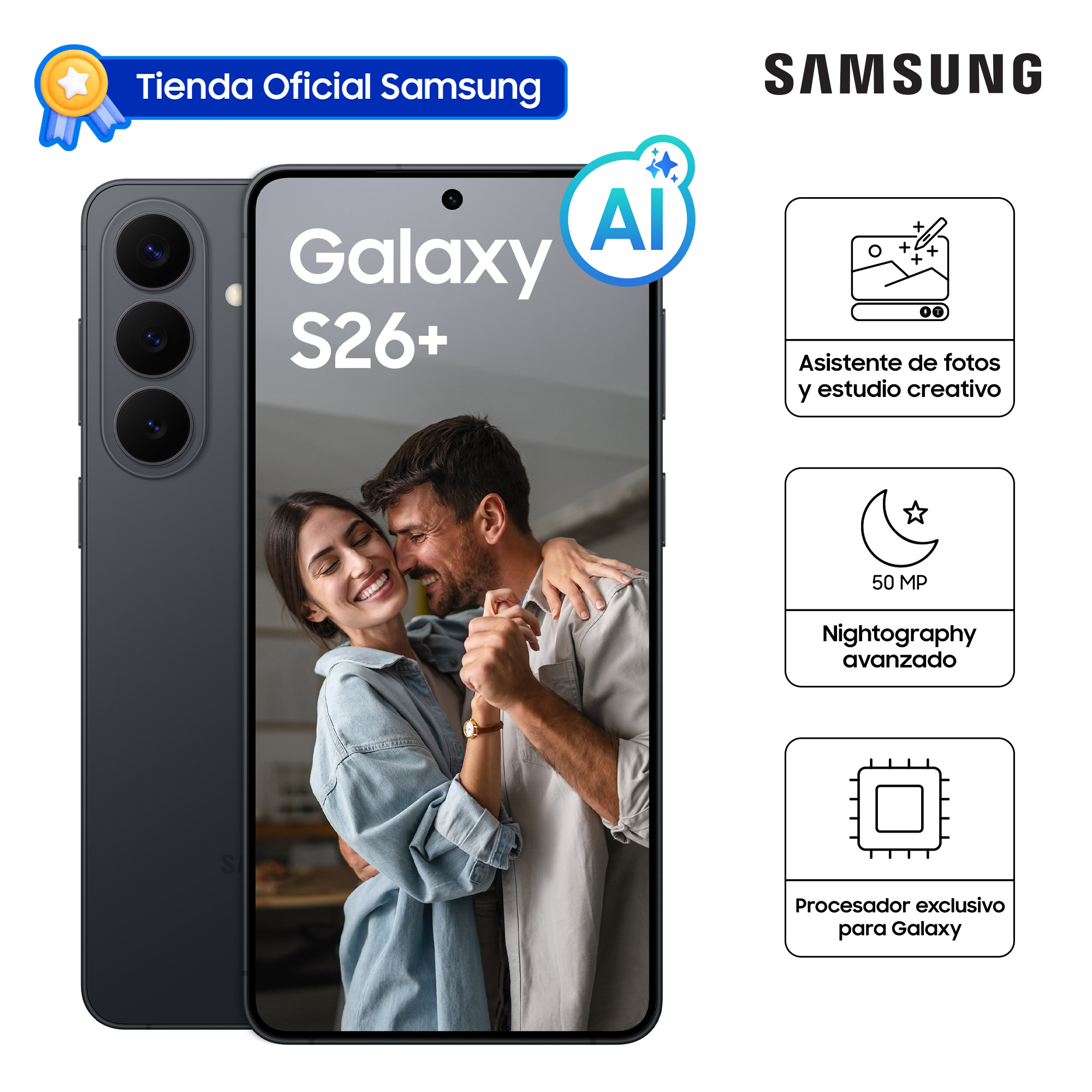CELULAR SAMSUNG GALAXY S26 PLUS 512 GB BLACK SM-S947BZKMLTP - 1