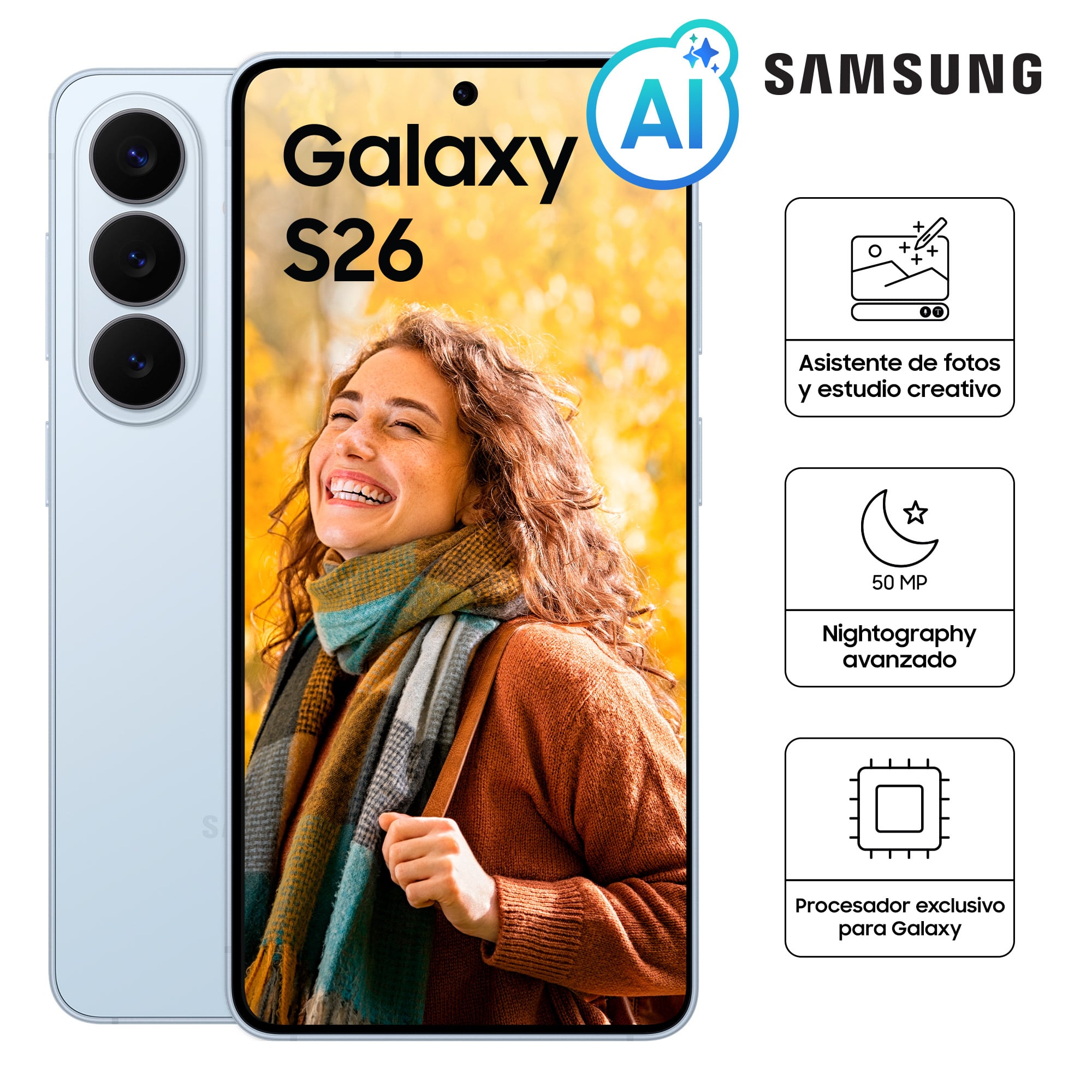 CELULAR SAMSUNG GALAXY S26 512 GB SKY BLUE SM-S942BLBVLTP - 2