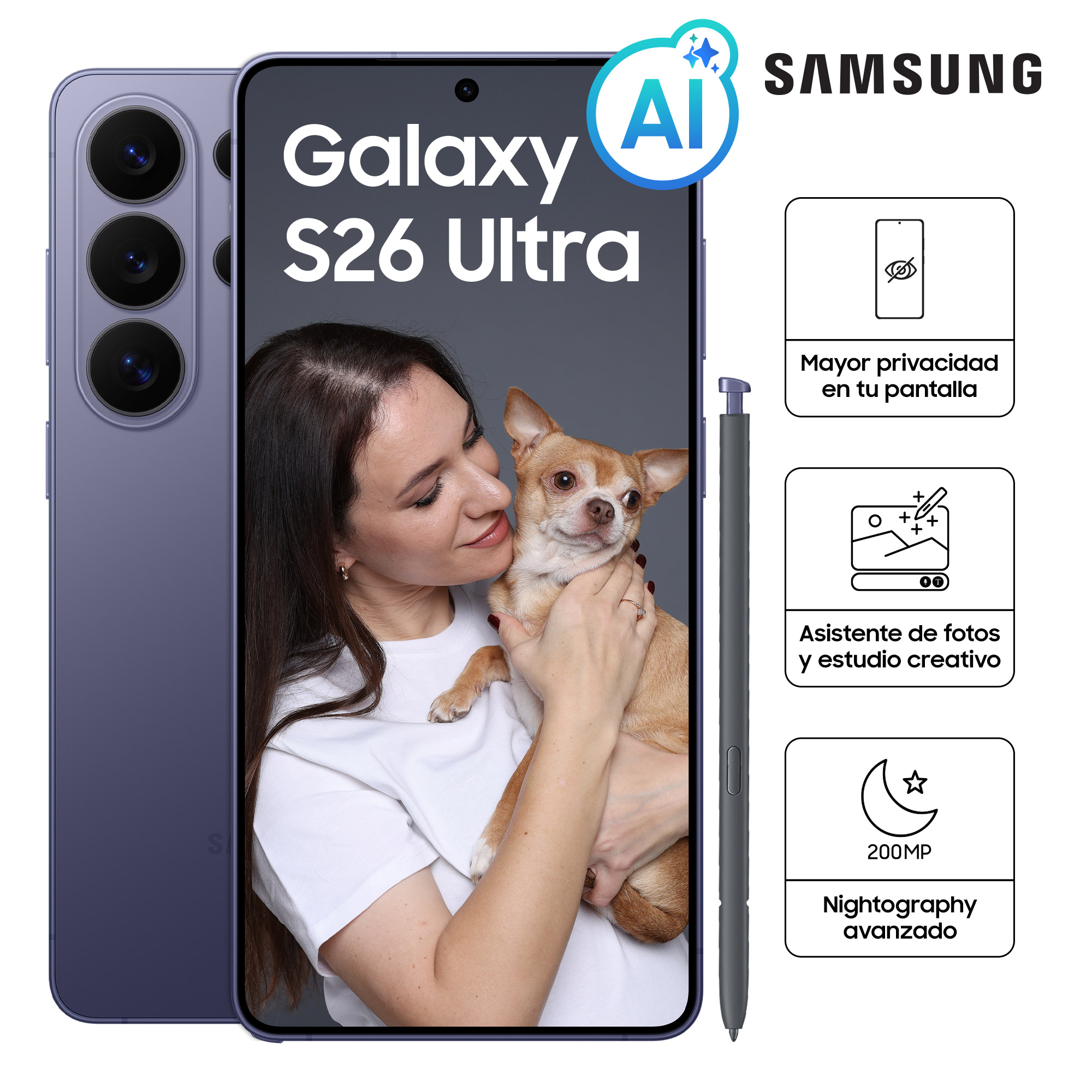 CELULAR SAMSUNG GALAXY S26 ULTRA 512 GB COBALT VIOLET SM-S948BZVMLTP - 2