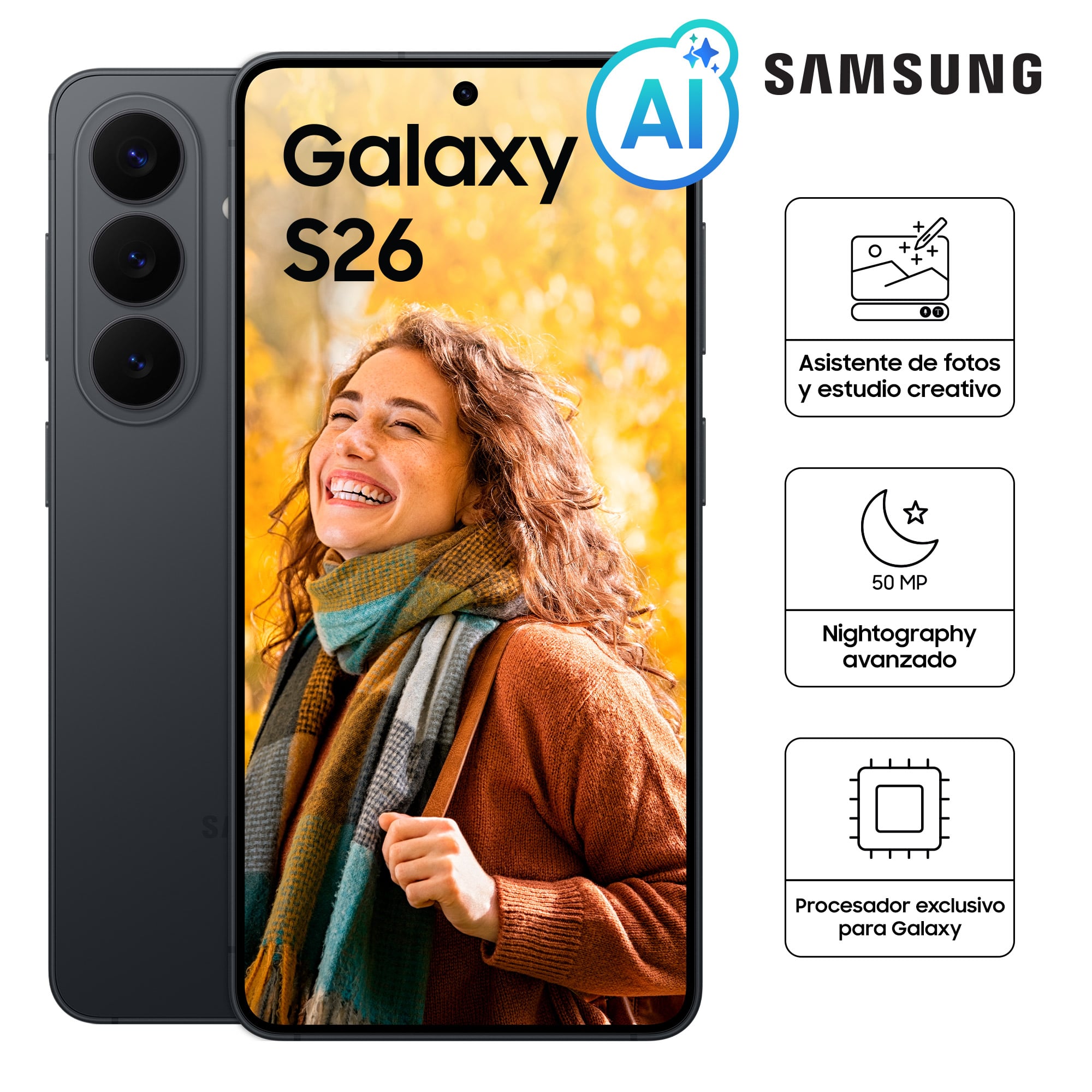 CELULAR SAMSUNG GALAXY S26 512 GB BLACK SM-S942BZKVLTP - 2