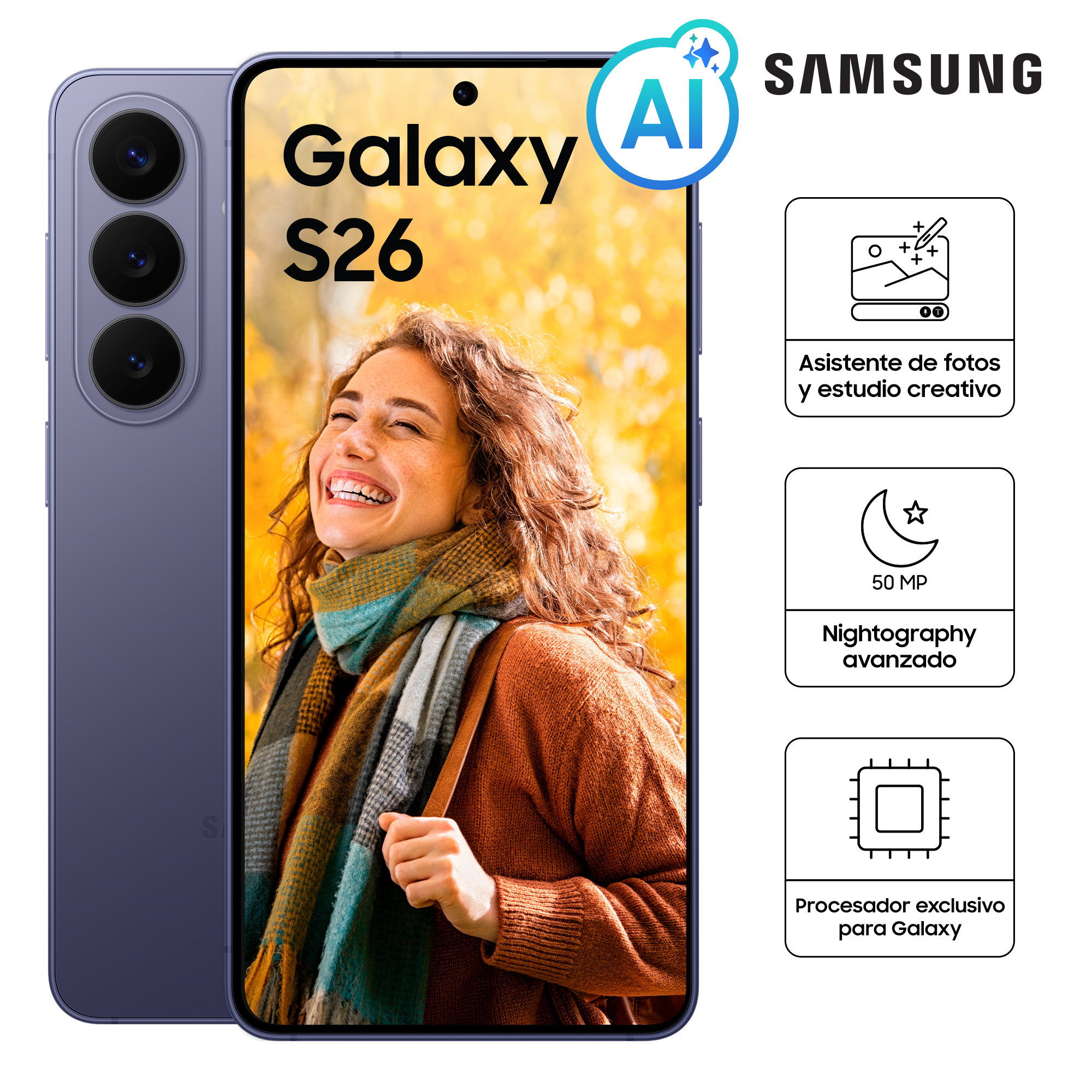 CELULAR SAMSUNG GALAXY S26 512 GB COBALT VIOLET SM-S942BZVVLTP - 2
