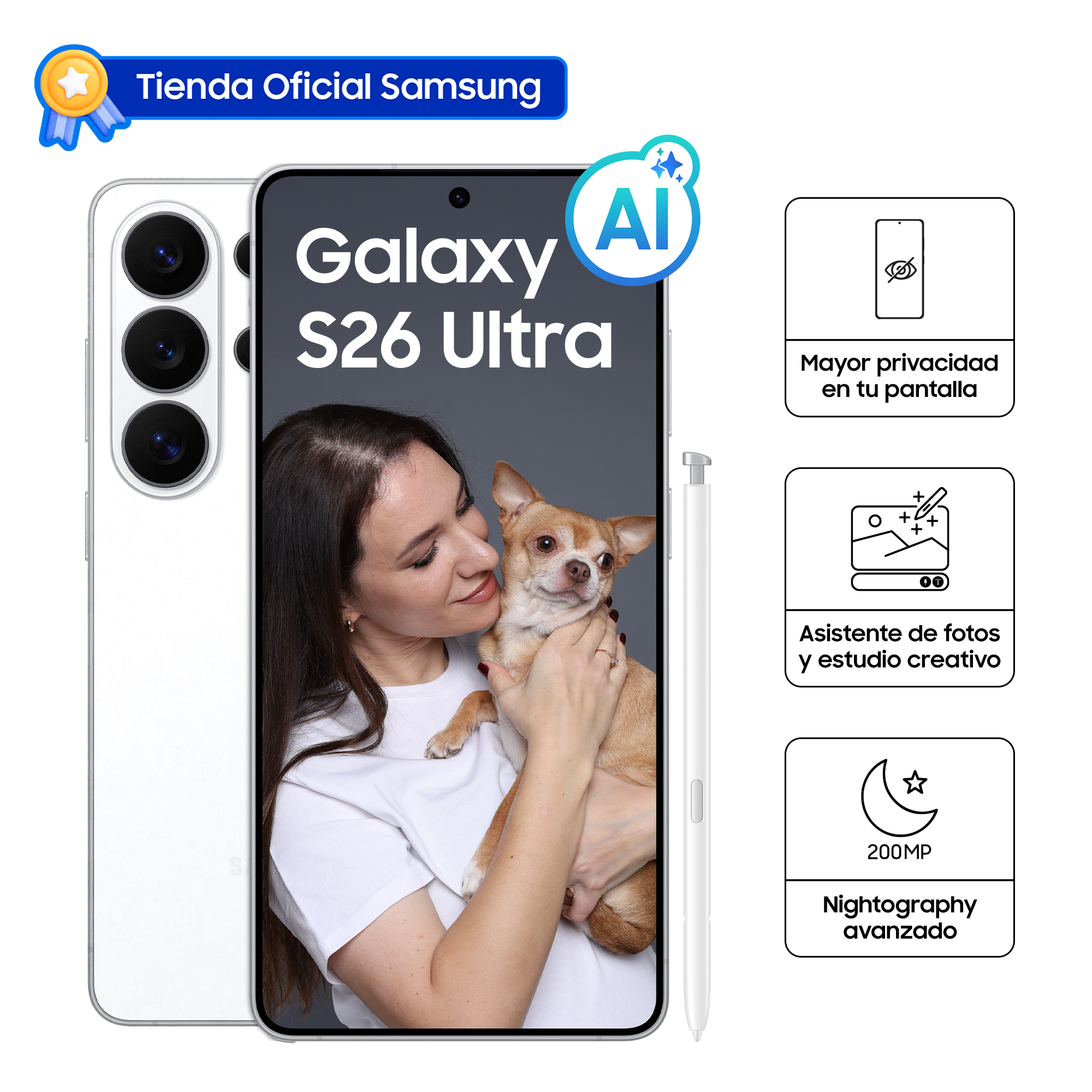 CELULAR SAMSUNG GALAXY S26 ULTRA 512 GB WHITE SM-S948BZWMLTP - 1