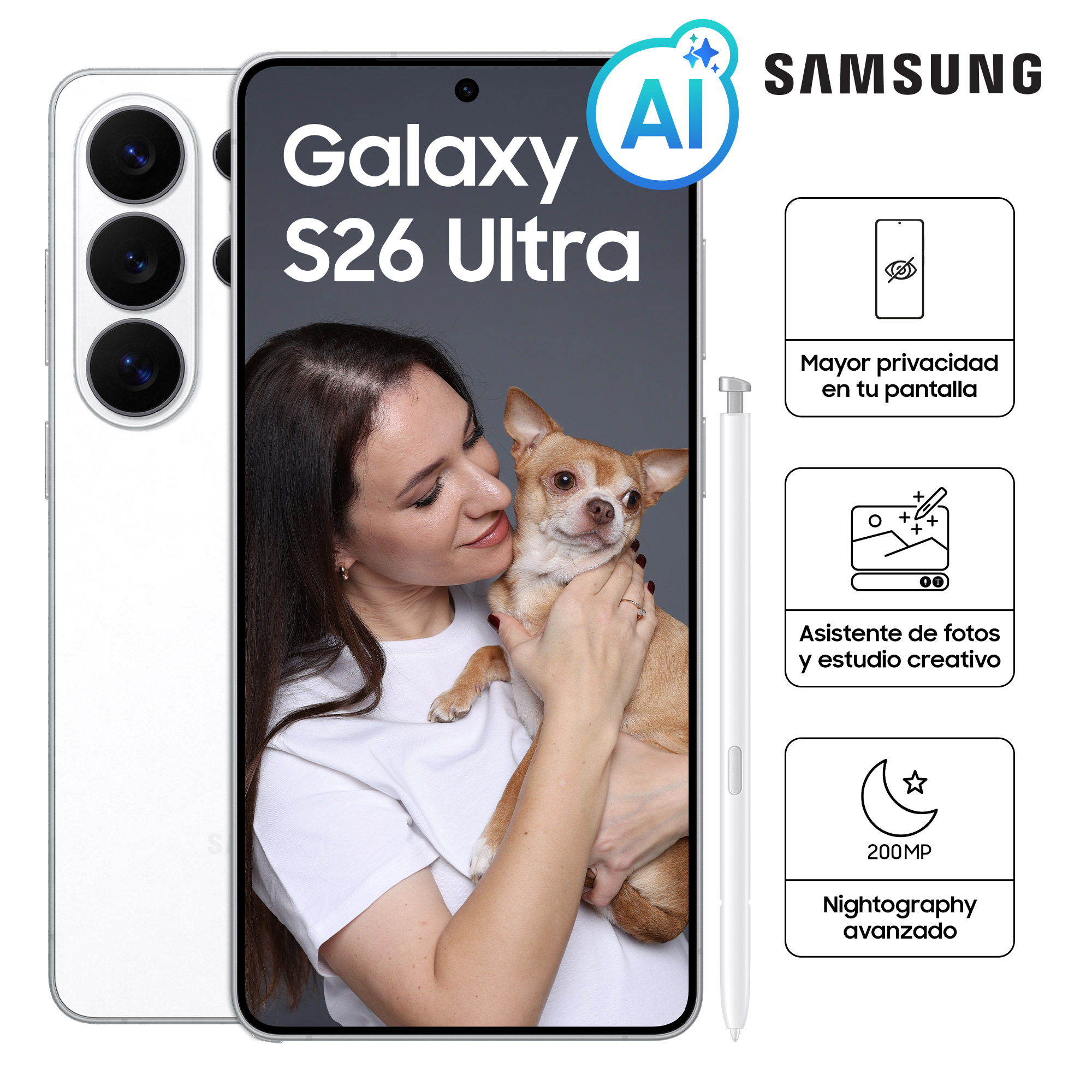 CELULAR SAMSUNG GALAXY S26 ULTRA 512 GB WHITE SM-S948BZWMLTP - 2