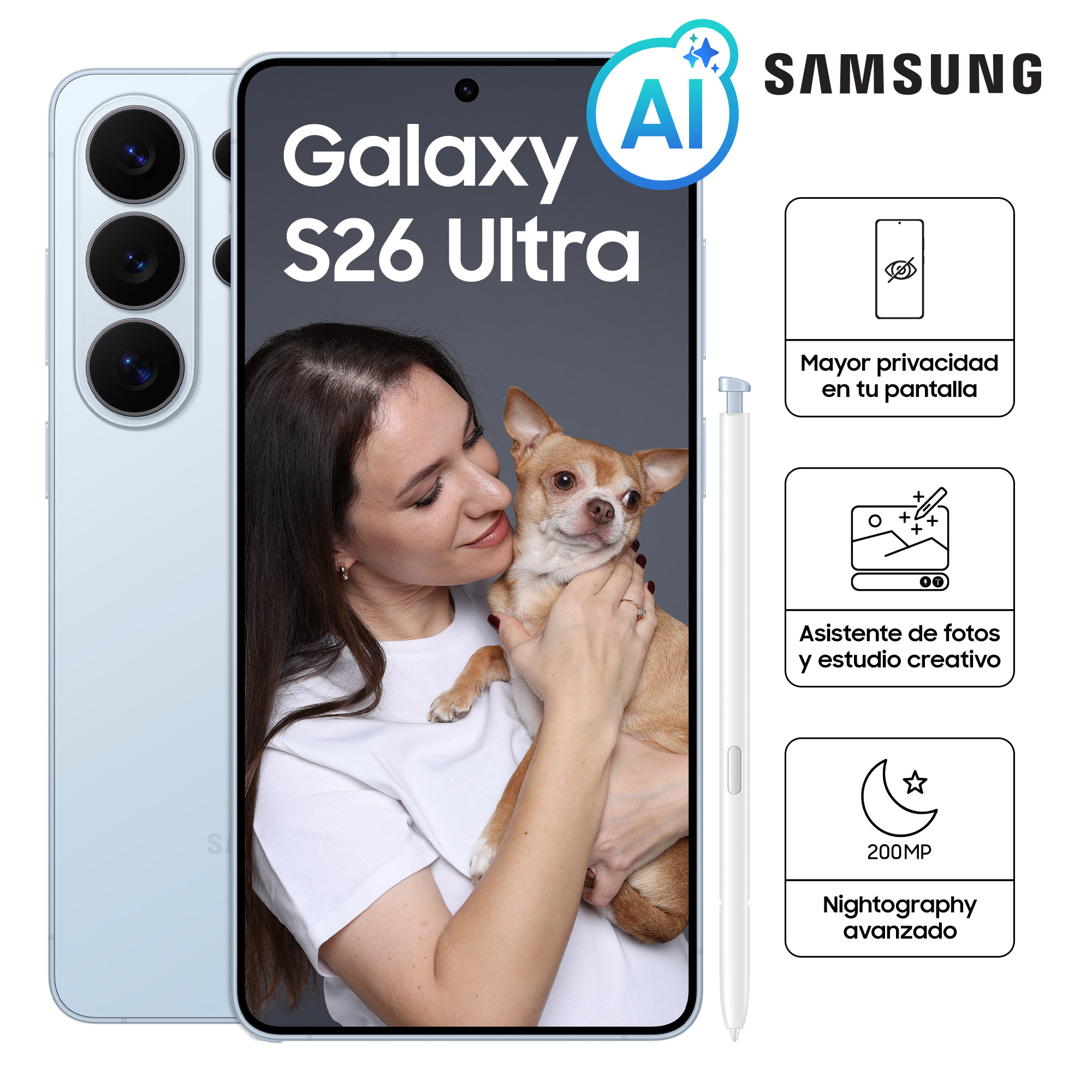 CELULAR SAMSUNG GALAXY S26 ULTRA 512 GB SKY BLUE SM-S948BLBMLTP - 2