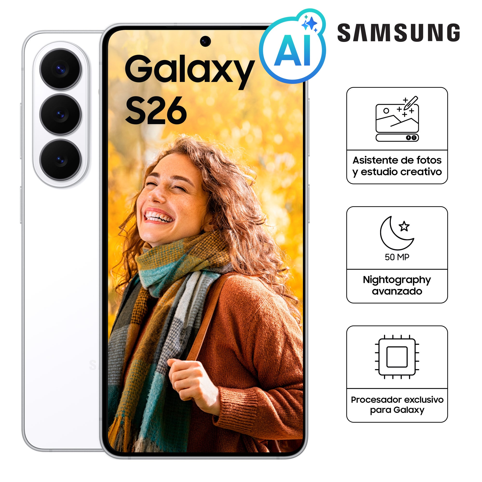 CELULAR SAMSUNG GALAXY S26 512 GB WHITE SM-S942BZWVLTP - 2