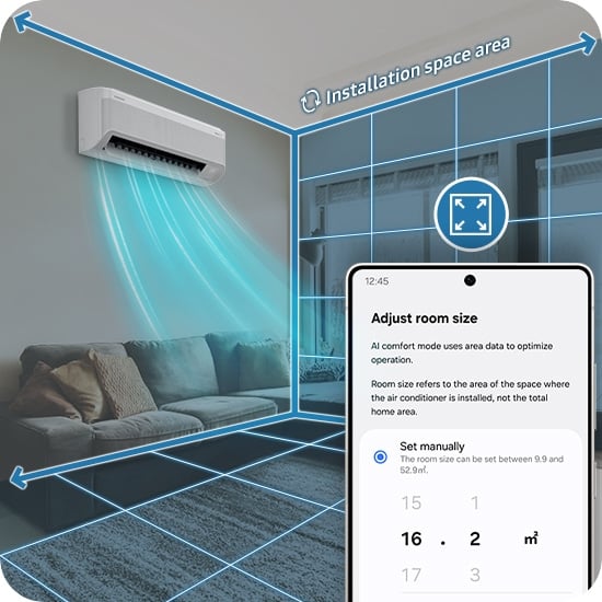 AIRE ACONDICIONADO SAMSUNG 12,000BTU/H BESPOKE AI WINDFREE FRIO AR60H12C1DW/PE - 7