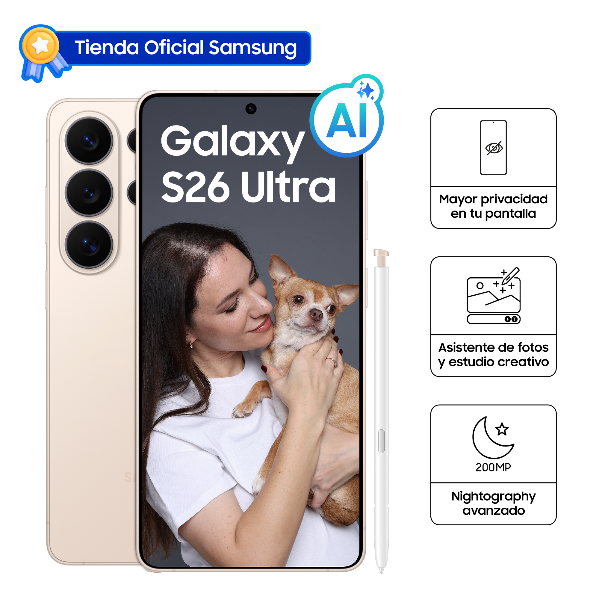 CELULAR SAMSUNG GALAXY S26 ULTRA 1TB PINKGOLD - 1