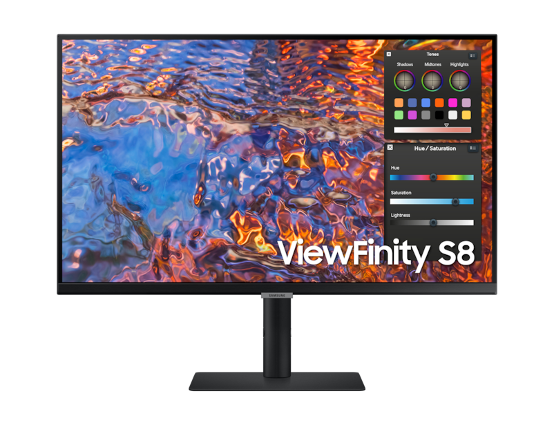 MONITOR SAMSUNG 27' VIEWFINITY S8 S80PB 4K UHD IPS NEGRO LS27B804PXNXZA - 1