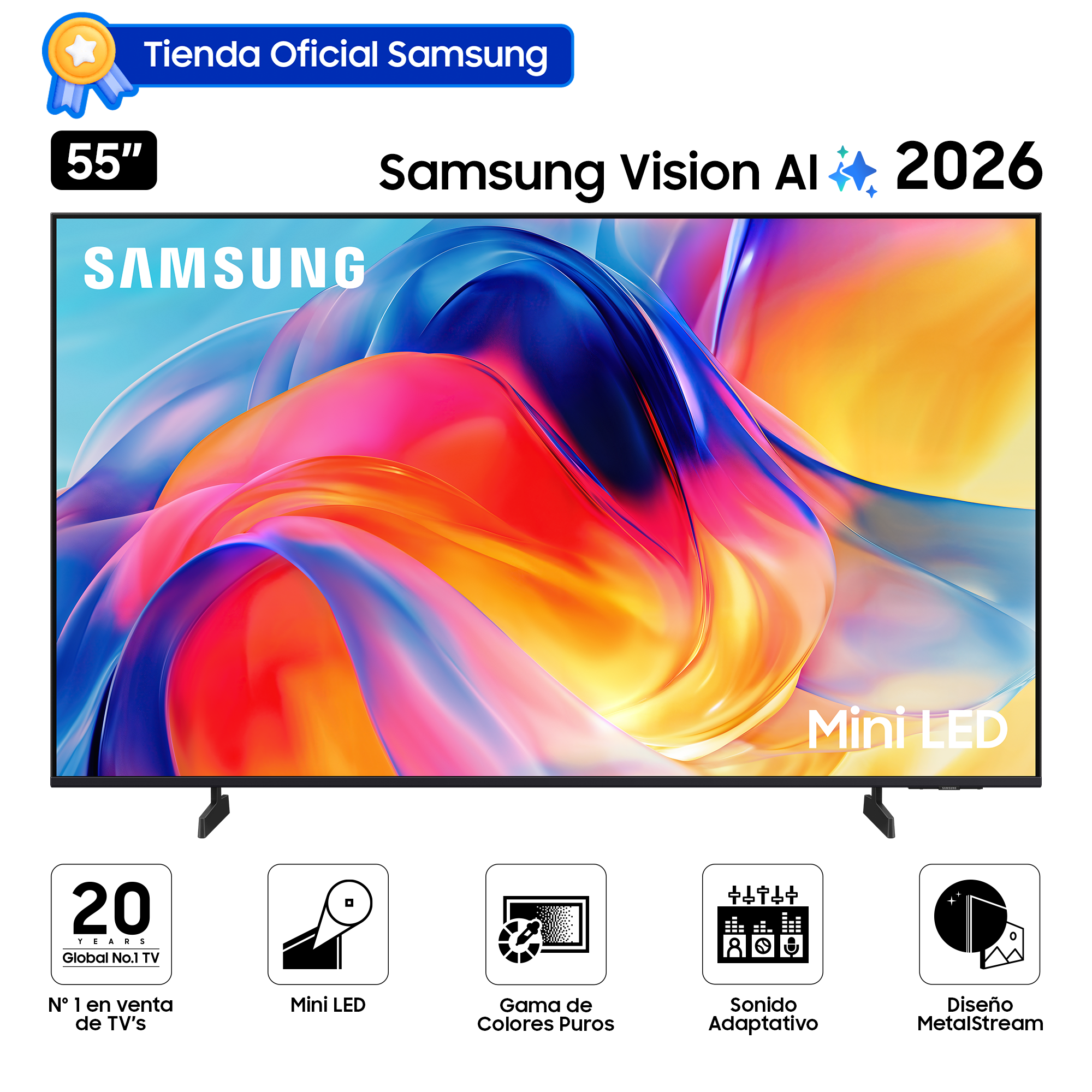 SMART TV SAMSUNG 55 MINI LED M70H VISION AI (2026) UN55M70HAGXPE - 1