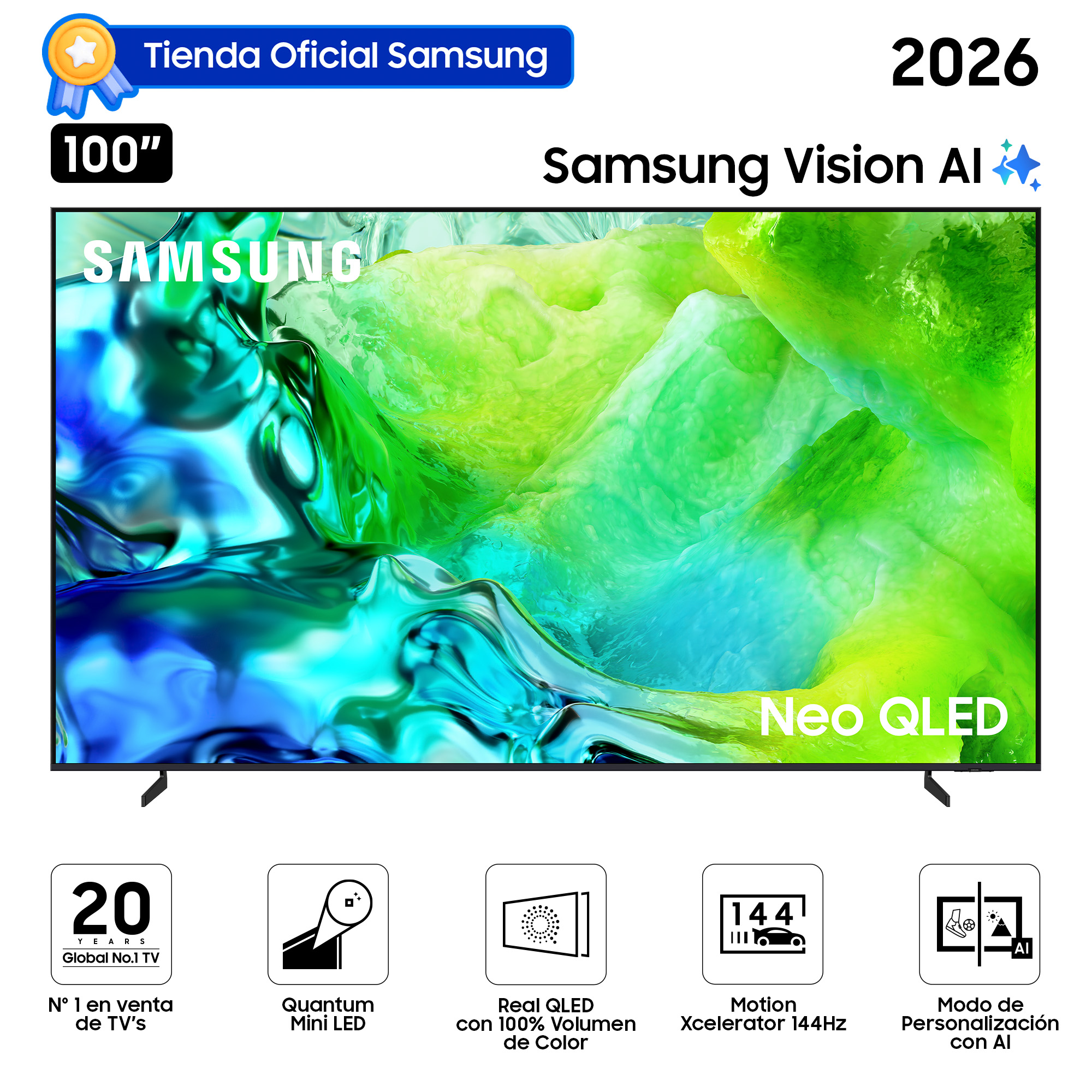 SMART TV SAMSUNG 100' NEO QLED QN80H VISION AI (2026) - 1