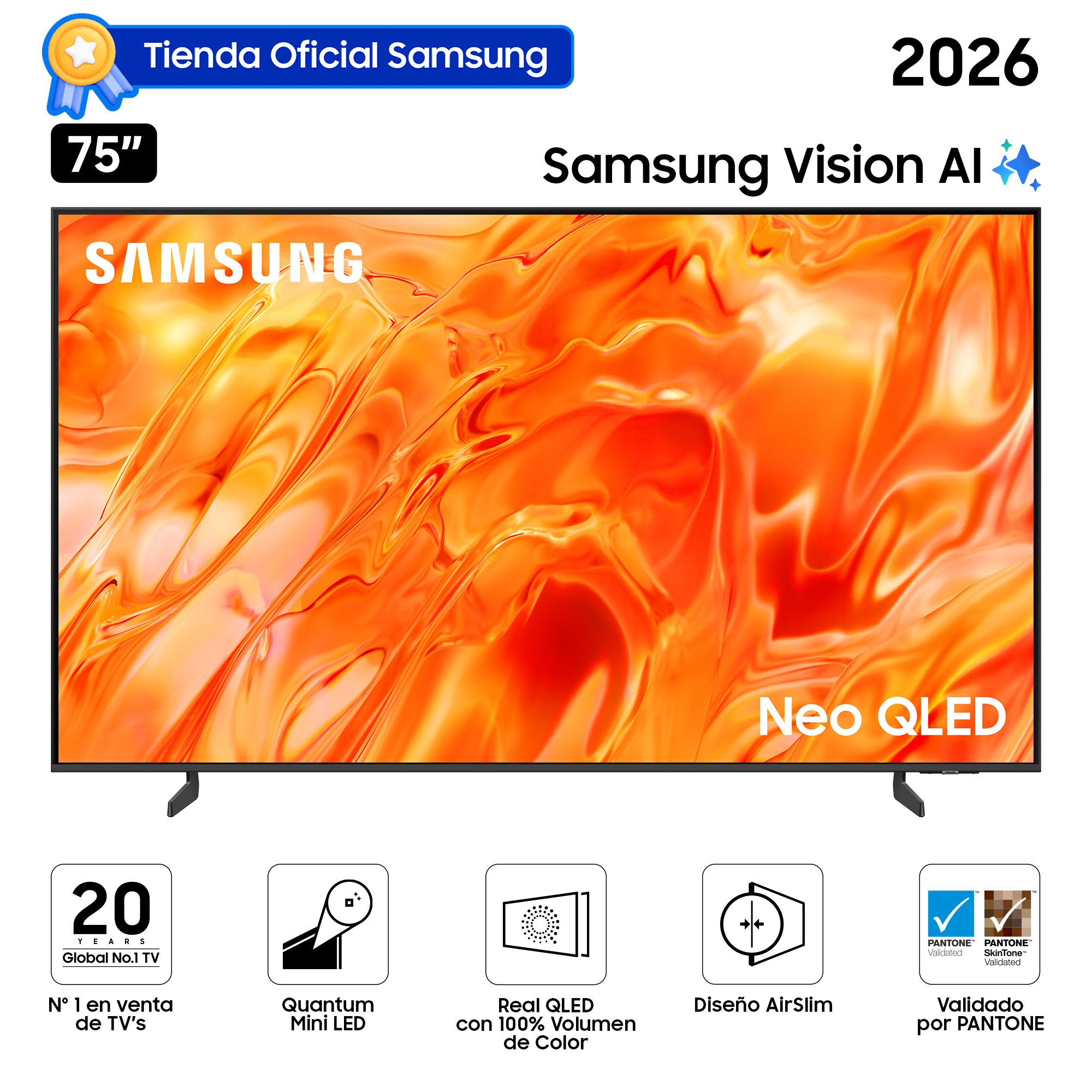 SMART TV SAMSUNG 75' NEO QLED QN70H VISION AI (2026) - 1