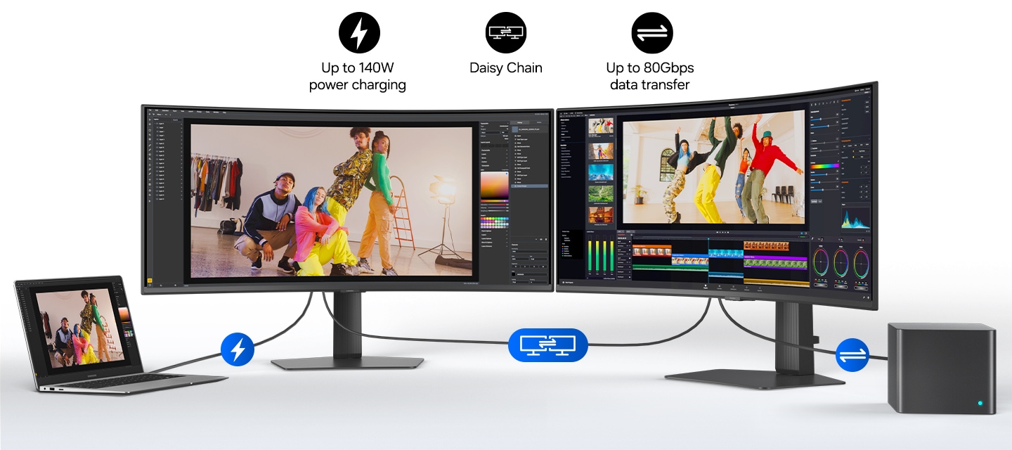 MONITOR SAMSUNG 40' VIEWFINITY S8 S85TH 5K2K WUHD NEGRO - 10
