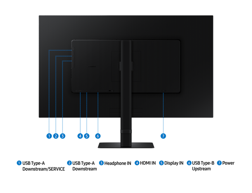 MONITOR SAMSUNG 32' VIEWFINITY S6 S60D QHD NEGRO - 9