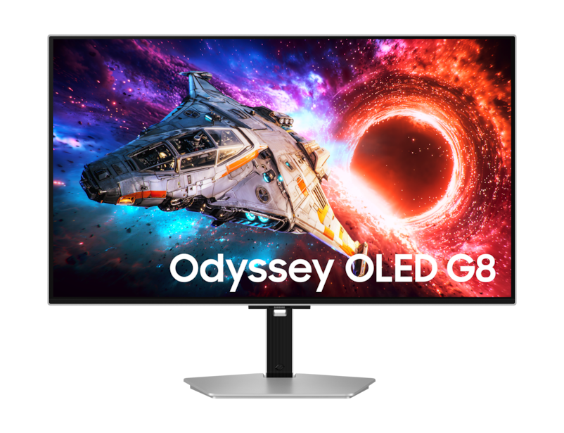 MONITOR SAMSUNG 32' ODYSSEY QD-OLED G8 G80SH 4K 240HZ 0.03MS GAMING PLATA - 1