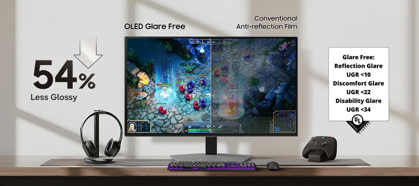 MONITOR SAMSUNG 32' ODYSSEY QD-OLED G8 G80SH 4K 240HZ 0.03MS GAMING PLATA - 10