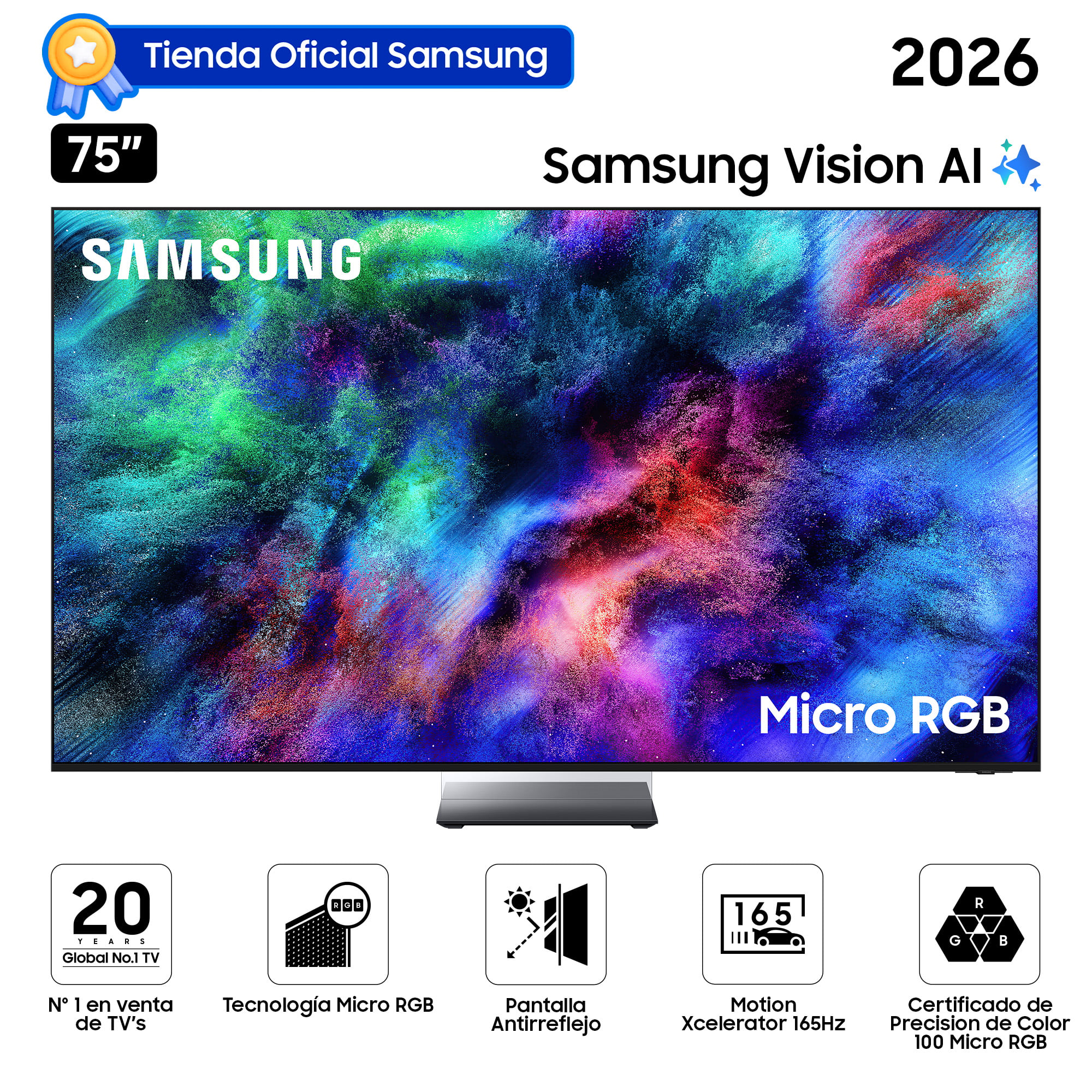 SMART TV SAMSUNG 75' MICRO RGB R95H VISION AI SMART TV (2026) - 1