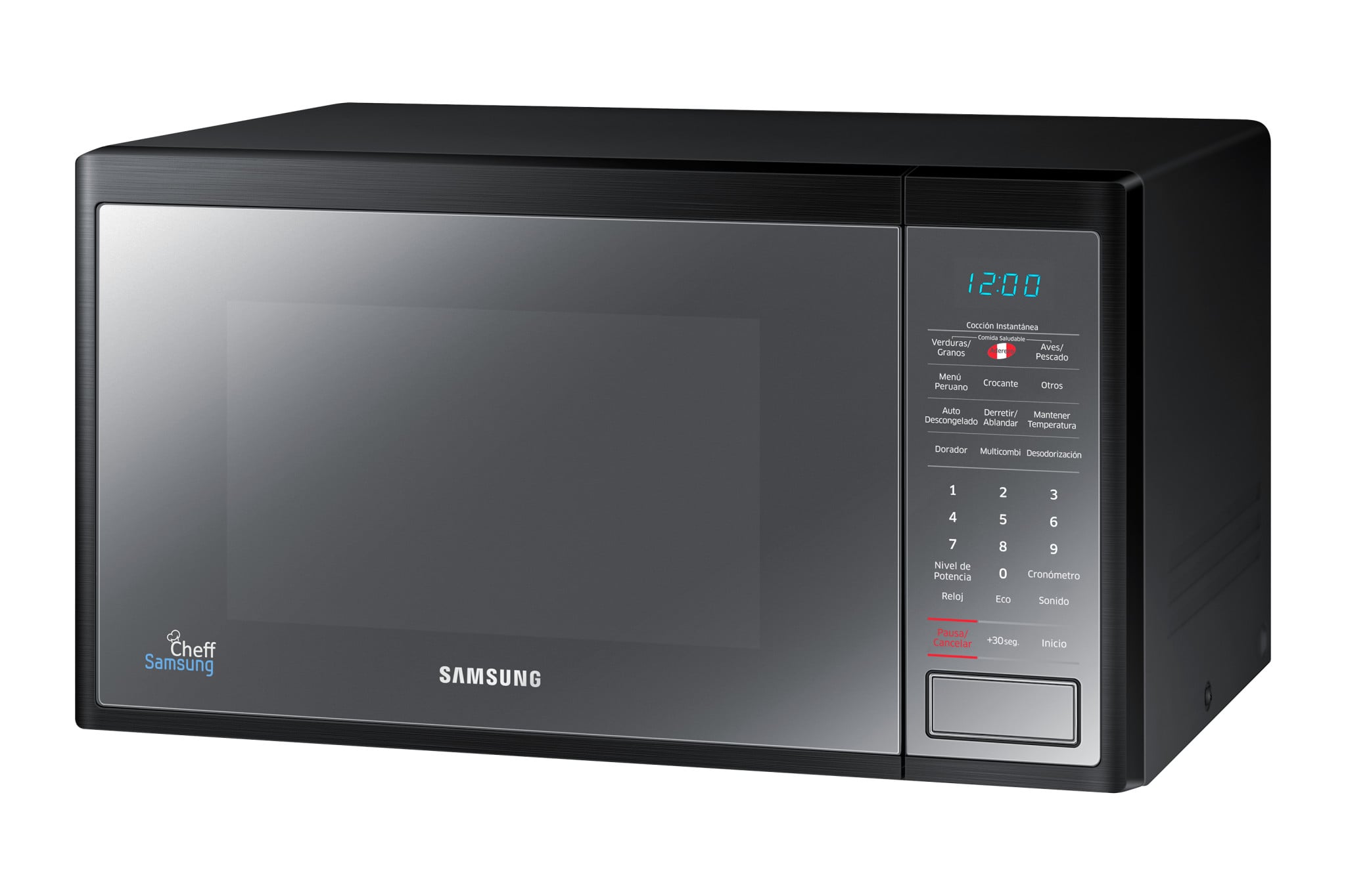 MICROONDAS SAMSUNG 32L BLACK MIRROR CON DORADOR MG32J5133AM/PE - 5