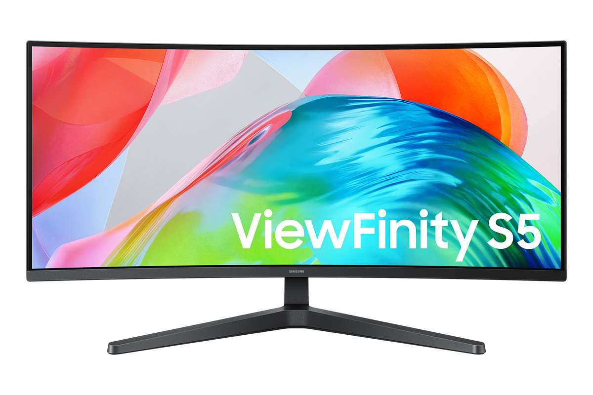 MONITOR SAMSUNG 34' VIEWFINITY S5 S55GH ULTRA WQHD VA 120HZ CURVO BLACK - 1