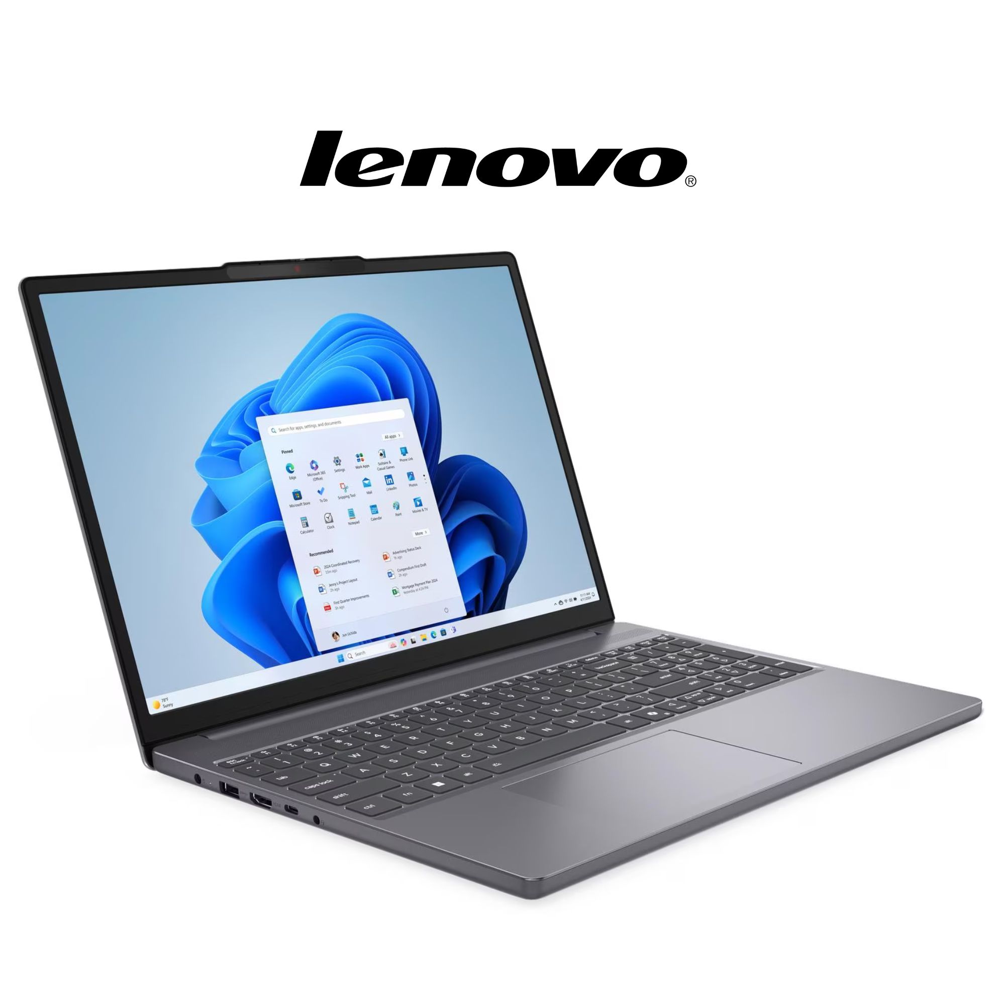 LAPTOP LENOVO IDEAPAD SLIM 3 15IRH10 15.3' WUXGA IPS, CORE I5-13420H, RAM 16GB, SSD 512GB, WIN 11 - 2