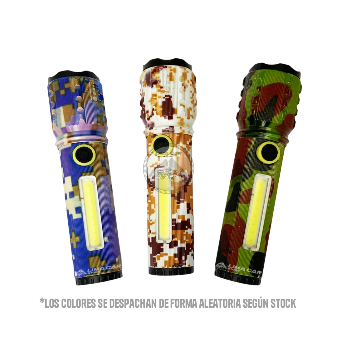 LINTERNA TÁCTICA CAFINI L7214A DE MANO LED BOLSILLO CON ZOOM RECARGABLE USB - 3