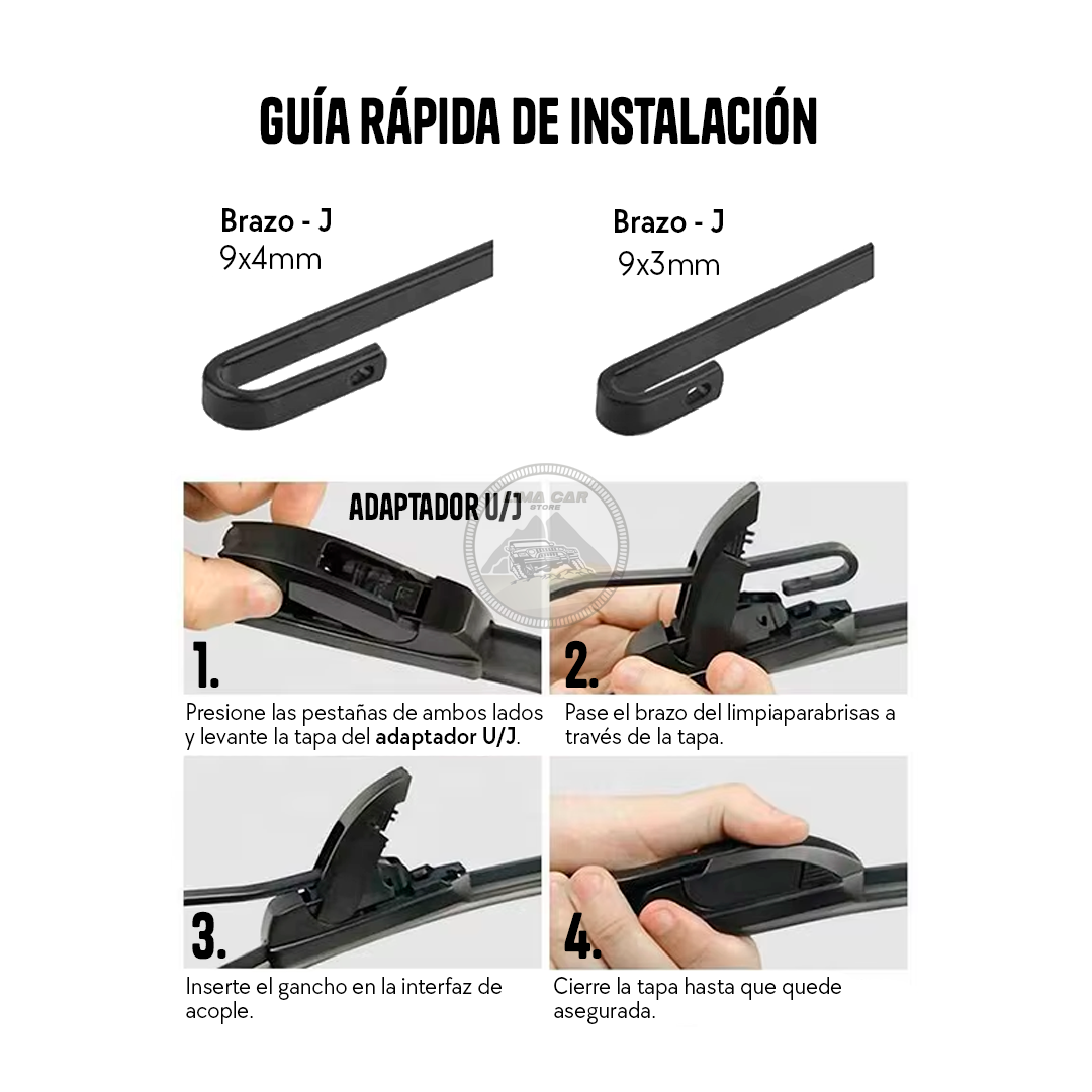 SET PLUMILLAS LIMPIA PARABRISAS 16 PULG ERGONÓMICO FLEX AUTO - 3