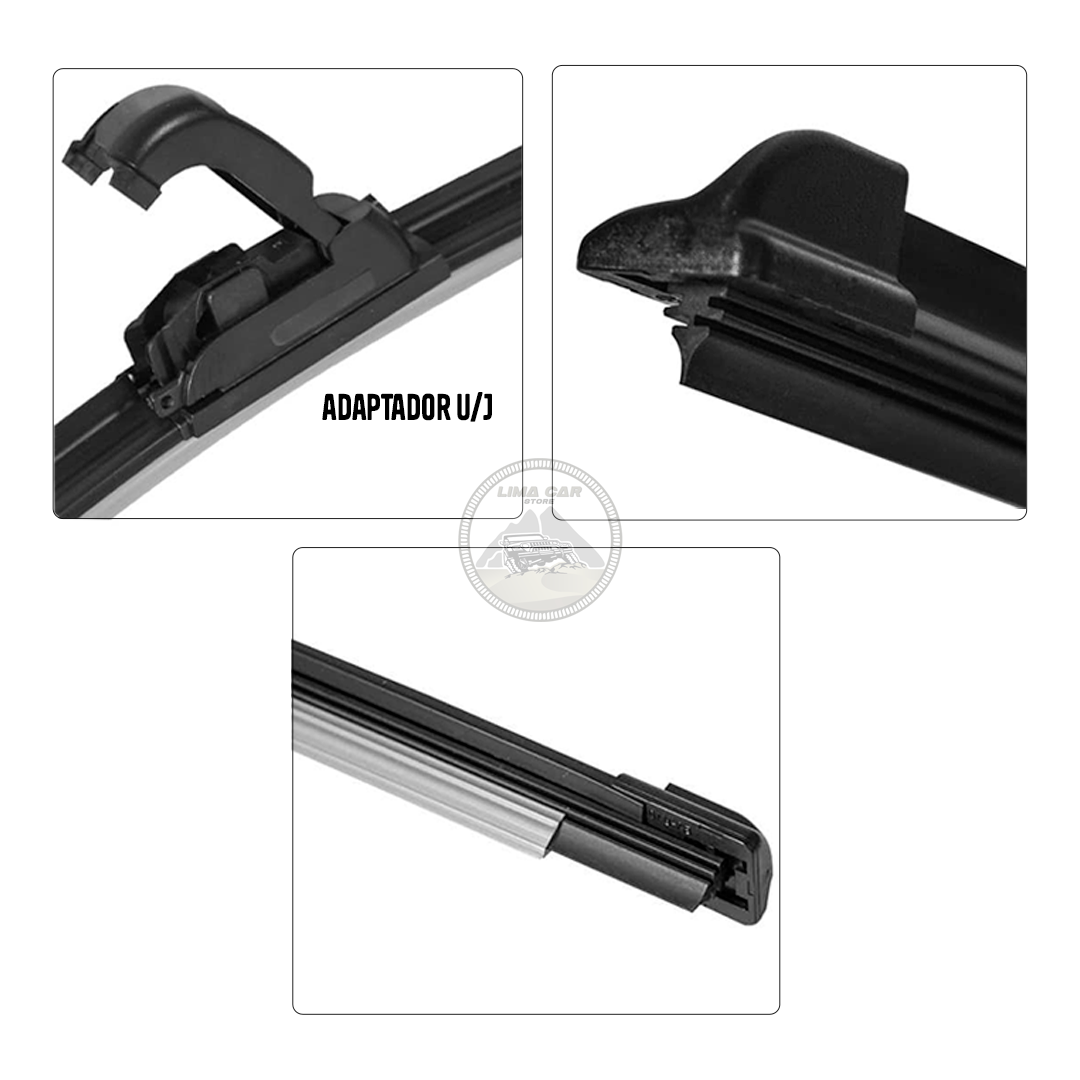 SET 2 PLUMILLAS LIMPIA PARABRISAS 22 PULG ERGONÓMICA FLEX AUTO - 2