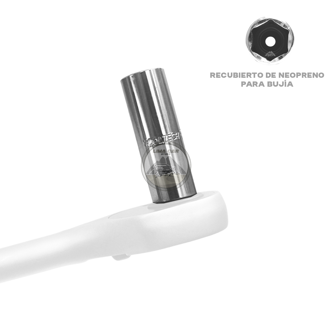 DADO TUBULAR 1/2” 16MM PARA BUJIA HEX TOOLTECH TAIWAN - 2