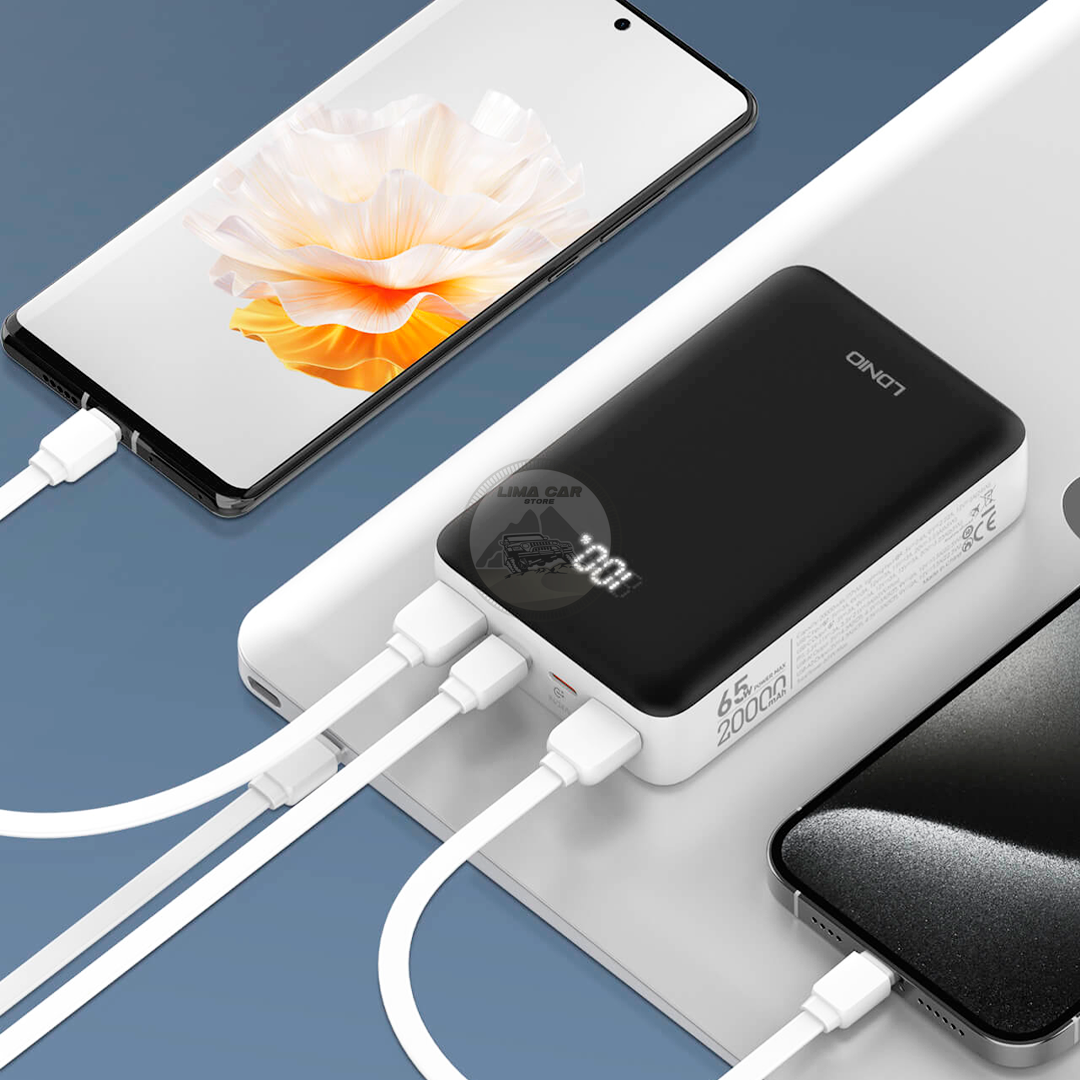 POWER BANK 20000 MAH 65W CARGA RÁPIDA LAPTOP LDNIO - 2