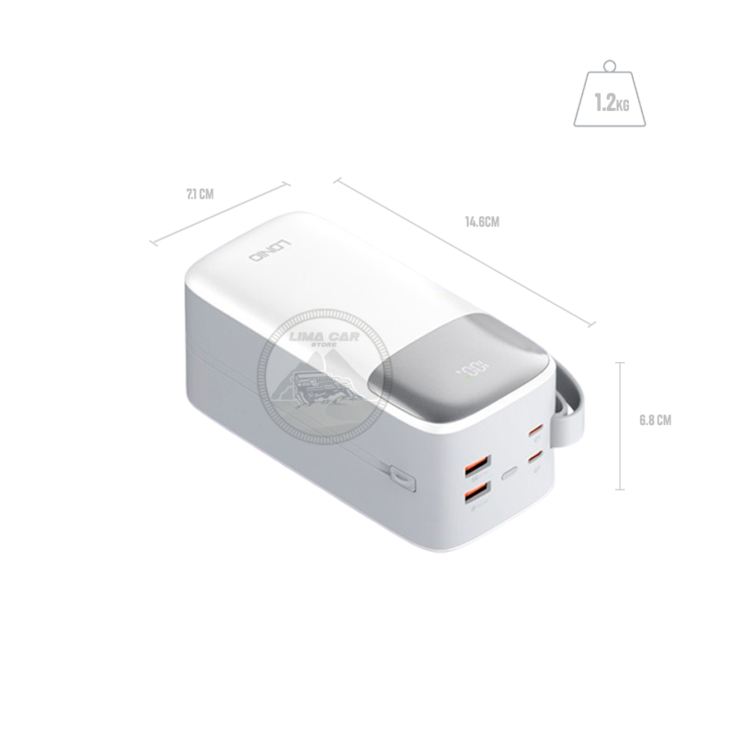 POWER BANK 50000 MAH 22.5W LDNIO + 2 CABLES - 4