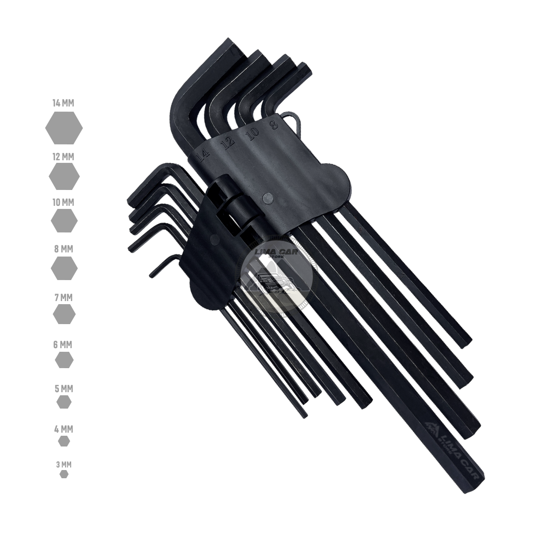 SET 9 LLAVES L ALLEN 3-14 MM IMPACTO HEX - 2