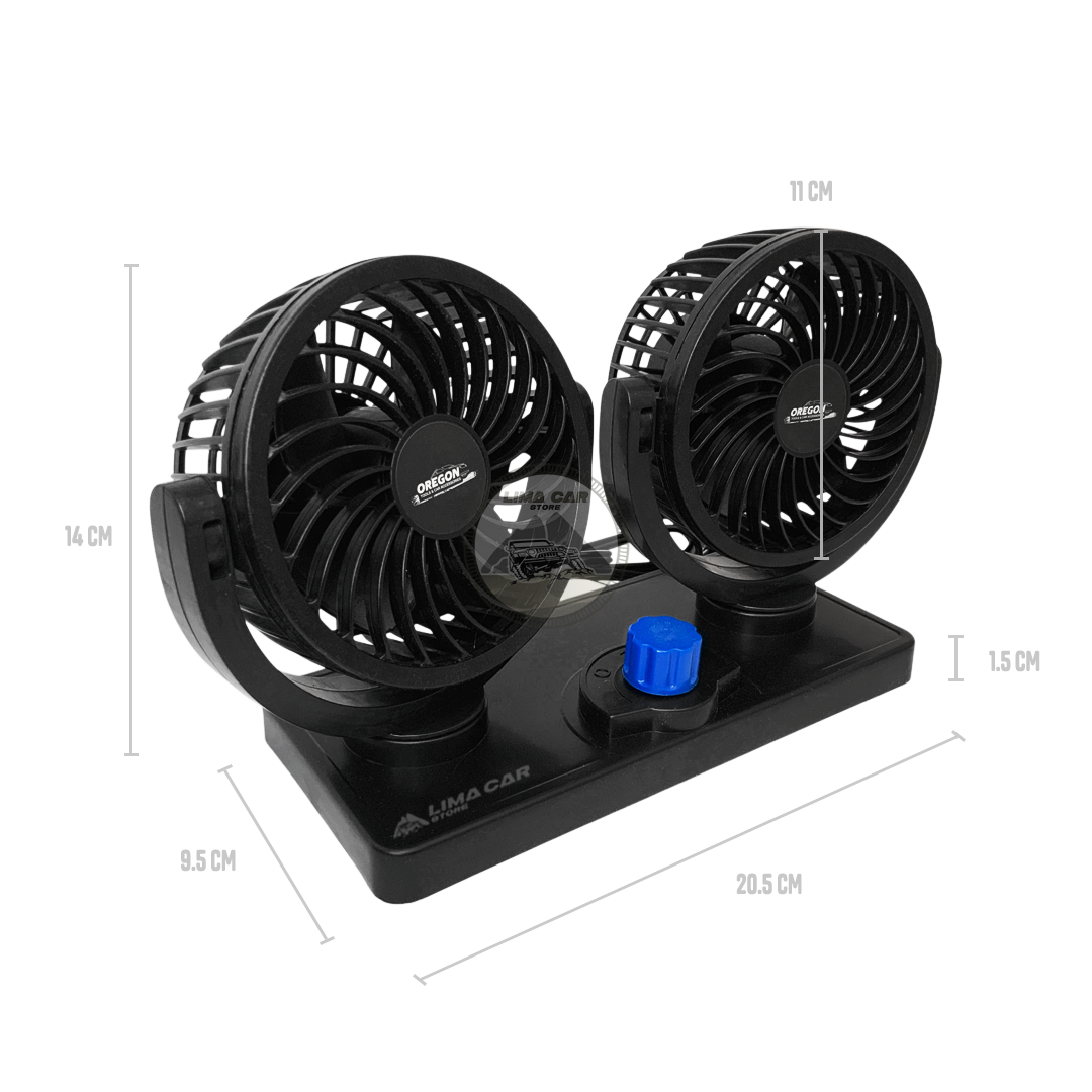 VENTILADOR DOBLE GRADUABLE 360° 24V AUTO CAMIONETA - 3