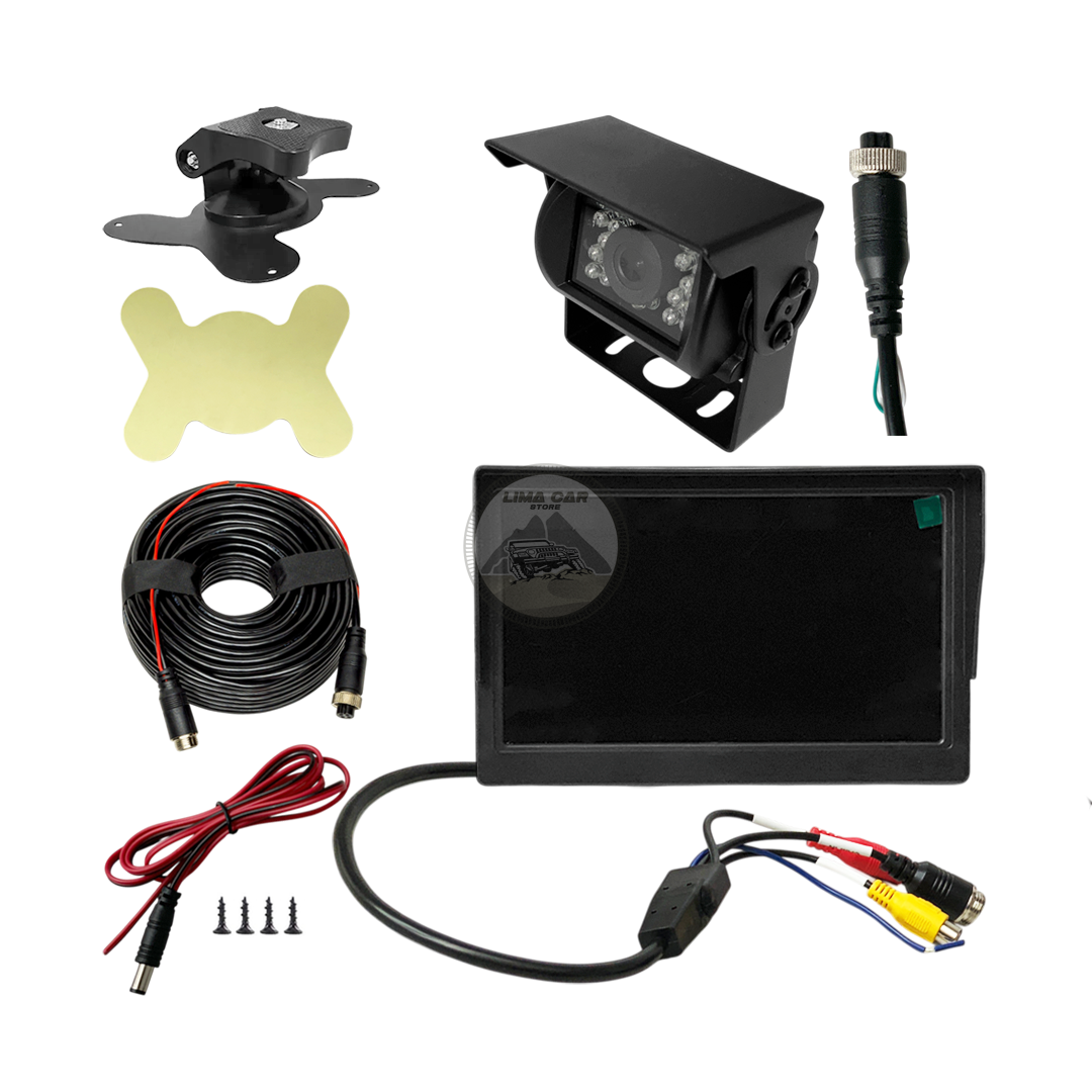KIT CÁMARA DE RETROCESO PARA AUTO CAMION 12/24V - 2
