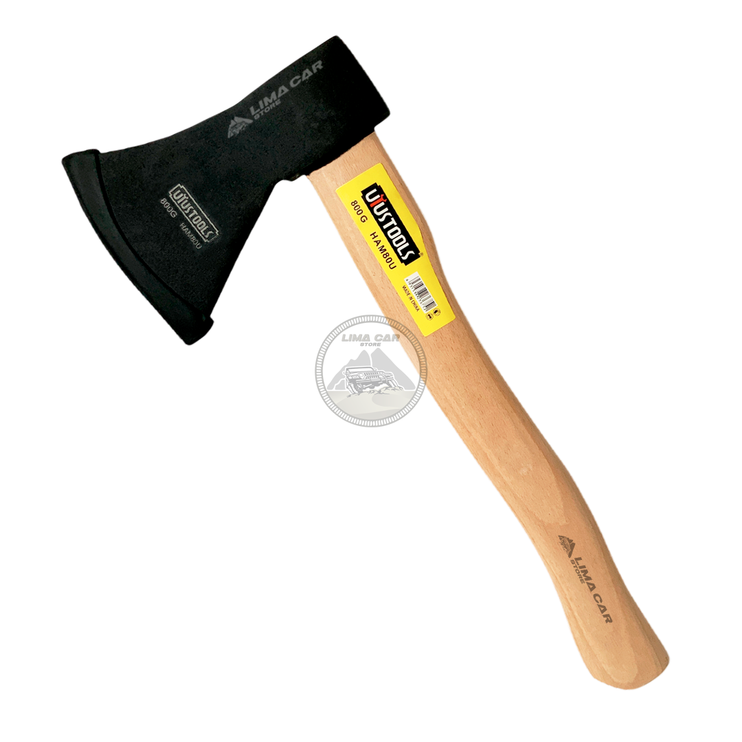 HACHA MANGO UYUSTOOLS MADERA 800GR CAMPING SUPERVIVENCIA - 1