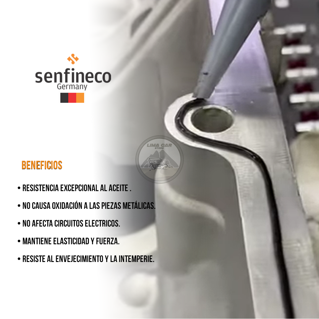 SILICONA SELLADORA GRIS DE ALTA TEMPERATURA SENFINECO 9934 70ML - 4