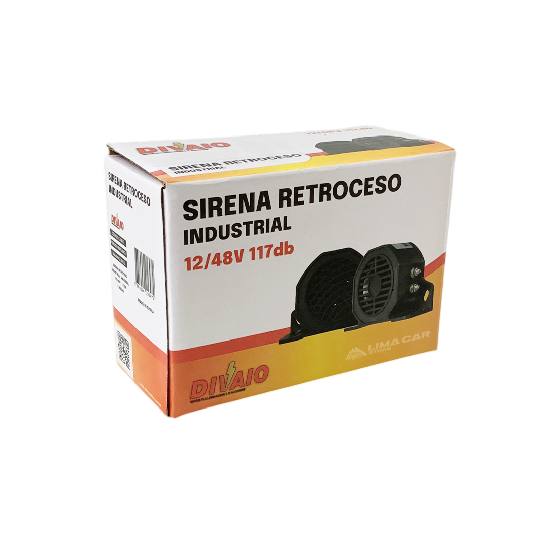 SIRENA ALARMA DE RETROCESO 12/48V 117DB FLOTA PESADA - 5