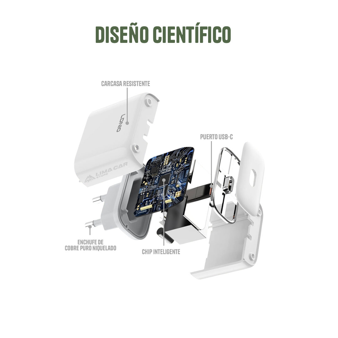 CARGADOR RÁPIDO UNIVERSAL 45W GAN PD LDNIO - 4