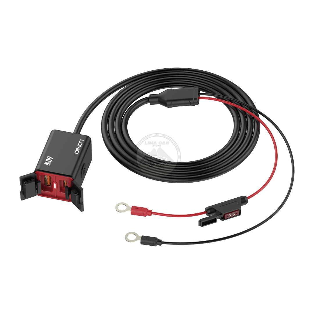 CARGADOR UNIVERSAL PARA MOTOCICLETA 60W 2 PUERTOS USB/C LDNIO - 3