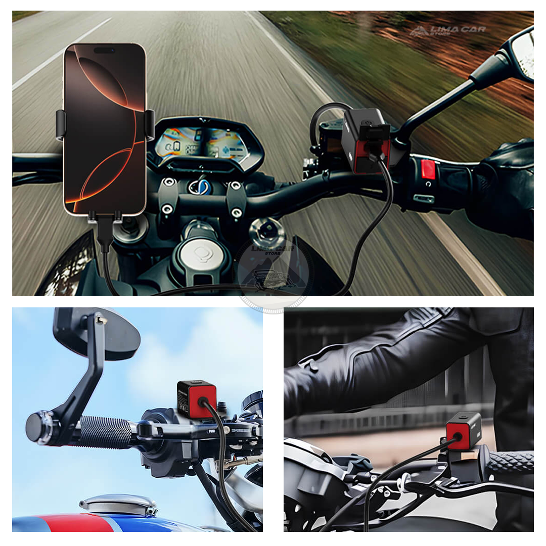 CARGADOR UNIVERSAL PARA MOTOCICLETA 60W 2 PUERTOS USB/C LDNIO - 5