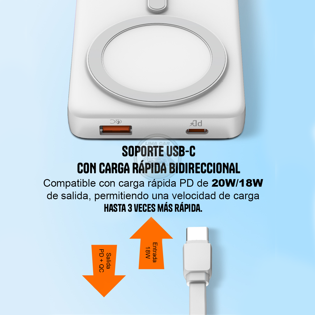 POWERBANK MAGNÉTICO CARGA INALÁMBRICA 10000 MAH 22.5W LDNIO - 3