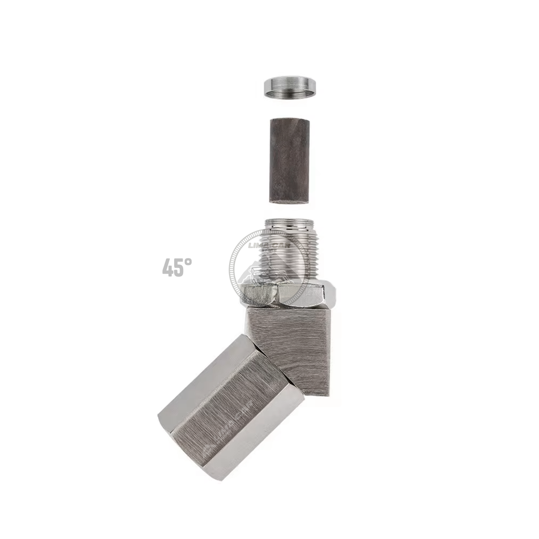MINI CATALIZADOR SENSOR DE OXIGENO UNIVERSAL 45 GRADOS - M18*1.5 - 1